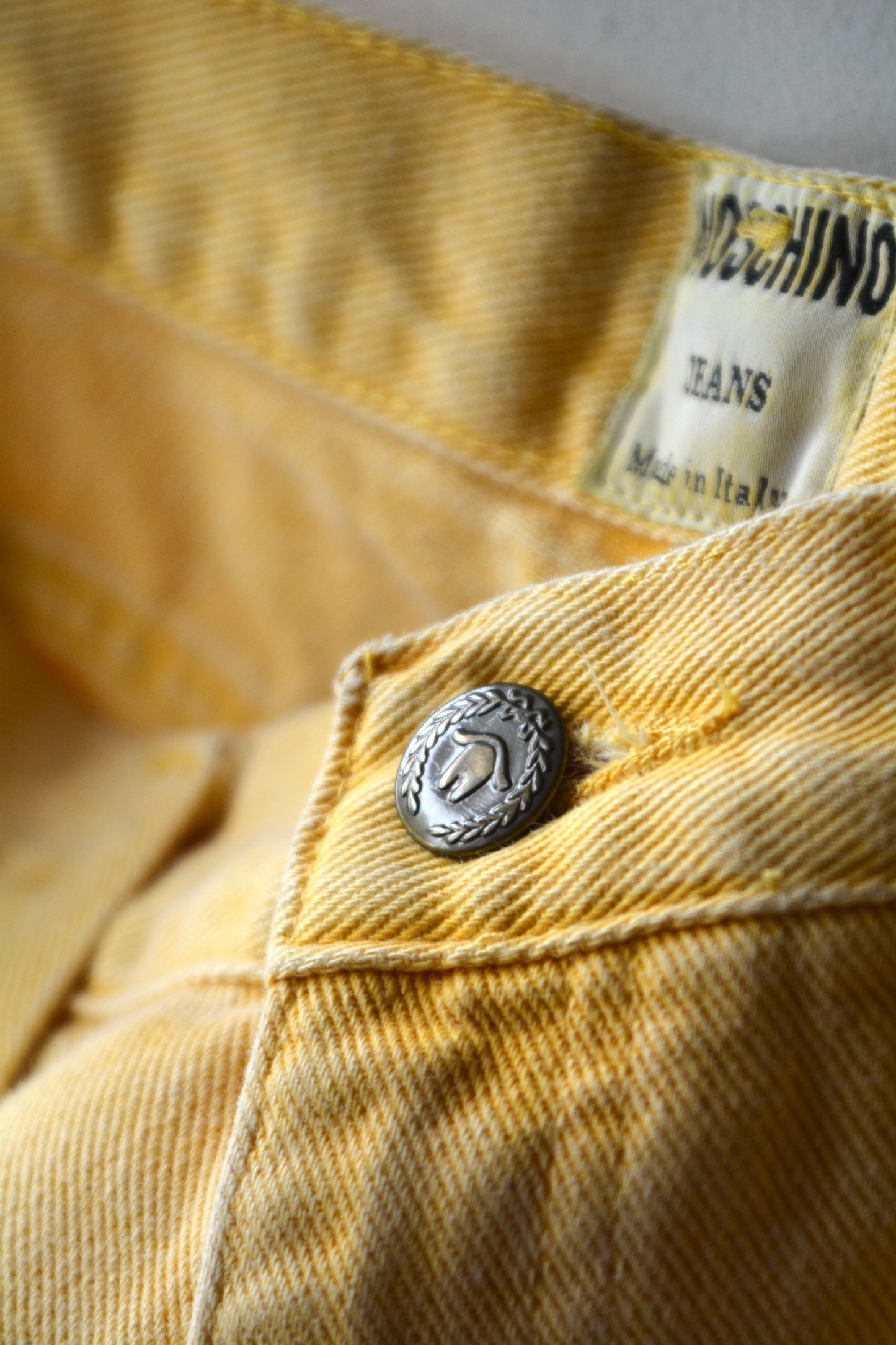 Moschino Jeans Vintage — Denim Giallo Vita Alta Made in Italy