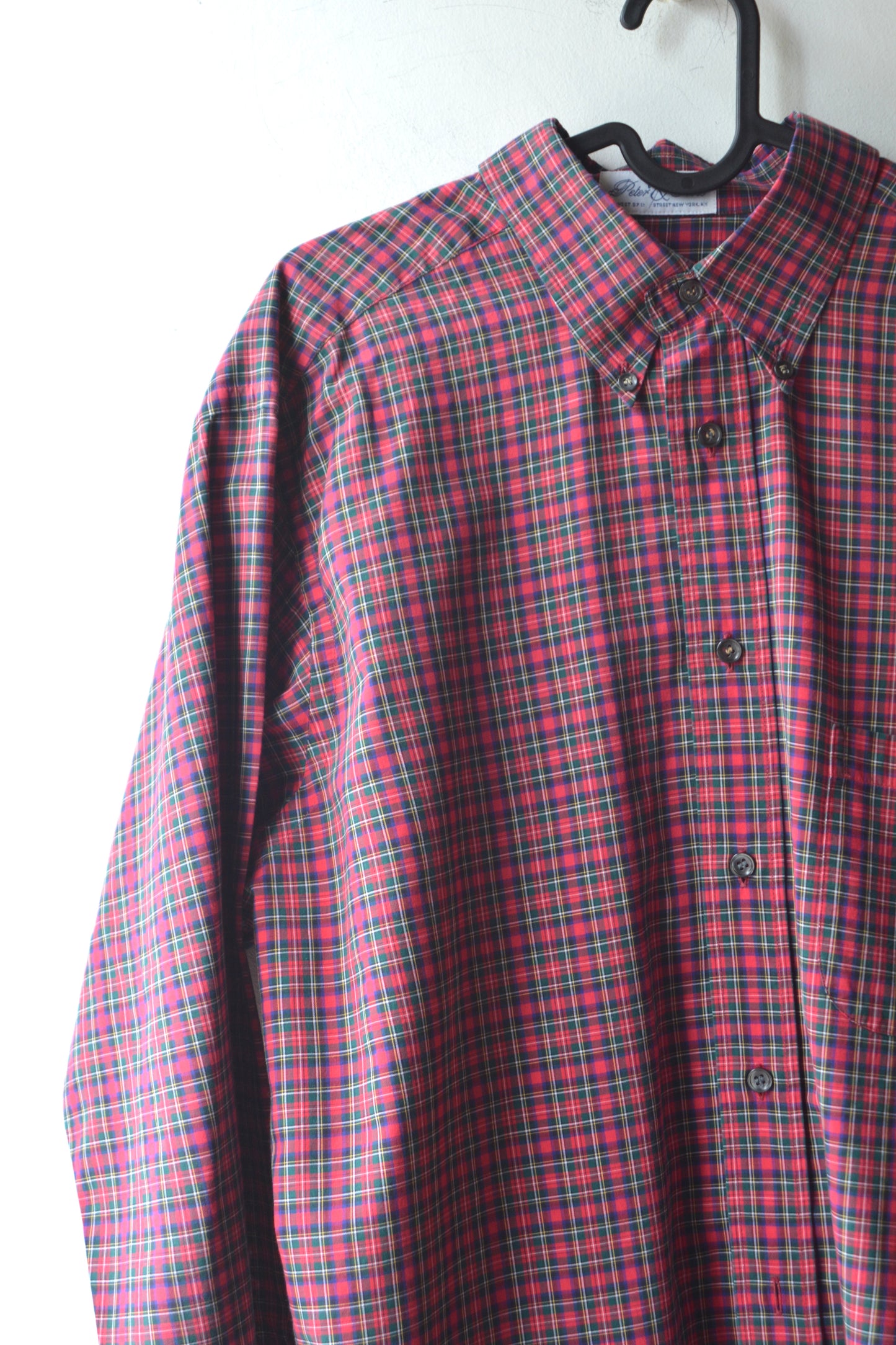 Peter & Sons — Camicia Tartan Royal Stewart New York Anni '80