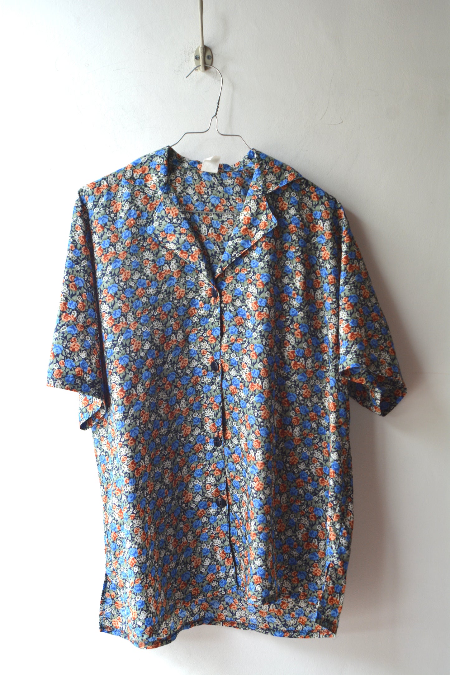 Camicia Vintage Floreale Ditsy Navy — Anni '80/'90