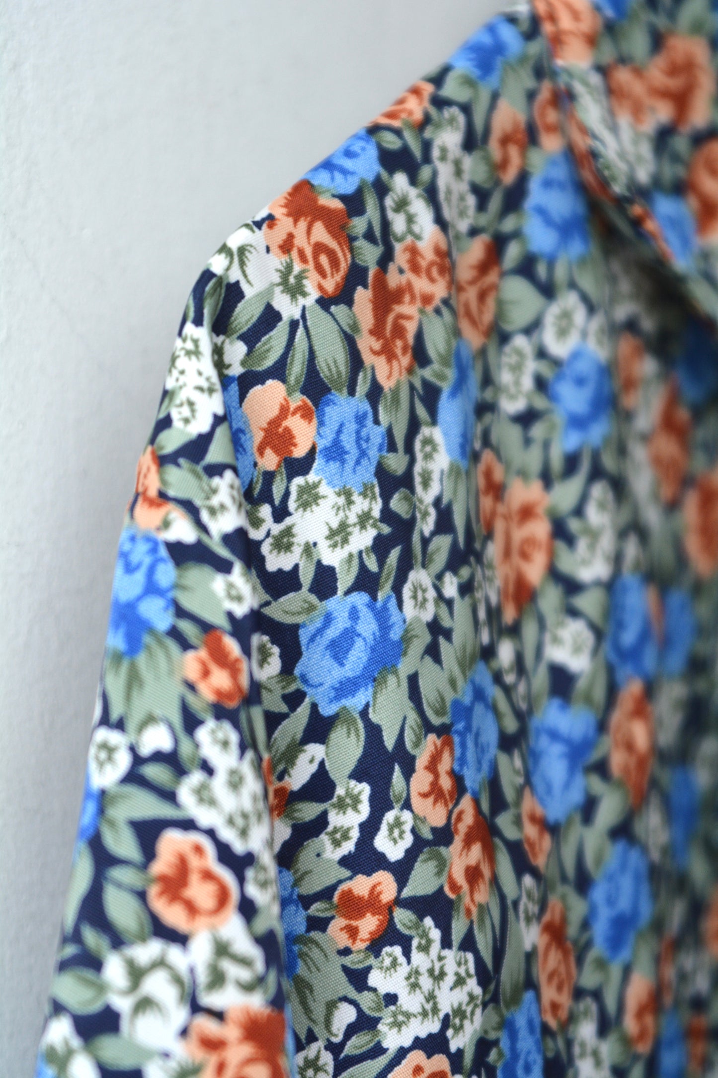 Camicia Vintage Floreale Ditsy Navy — Anni '80/'90