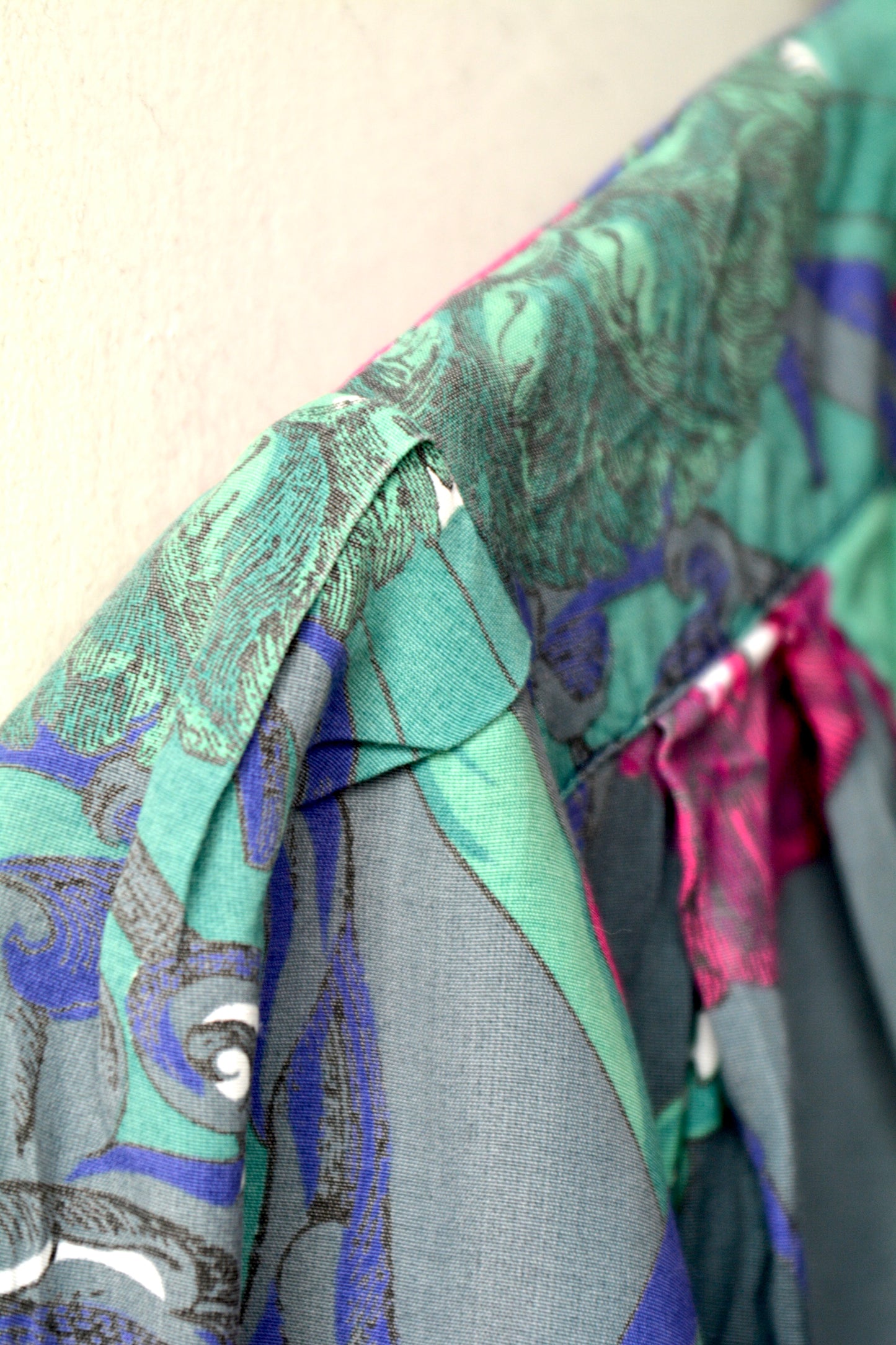 Laura Moda Vintage Camicia Paisley Floreale — Anni '80
