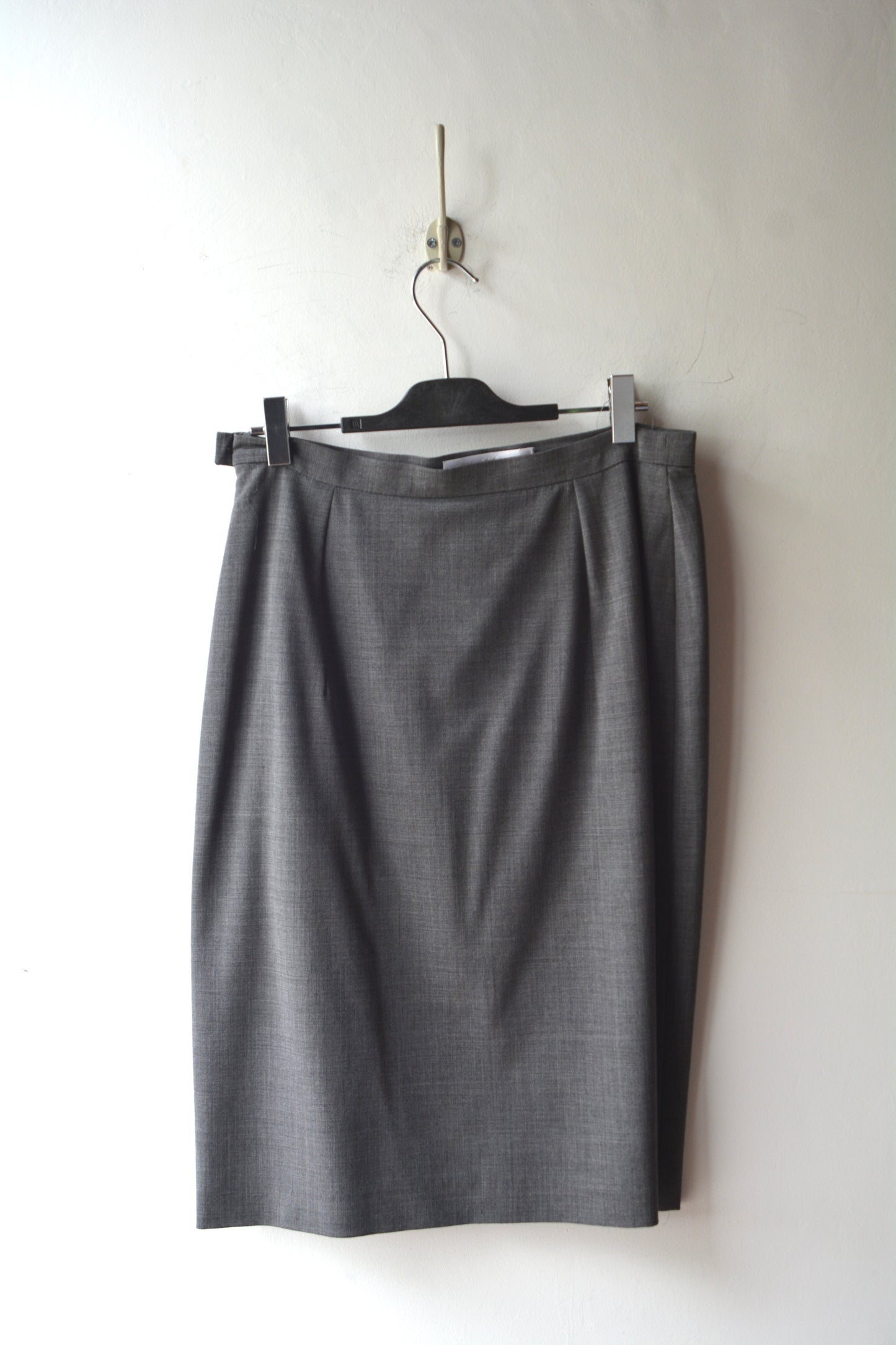 Max Mara — Tailleur Vintage Grigio Melange Giacca + Gonna