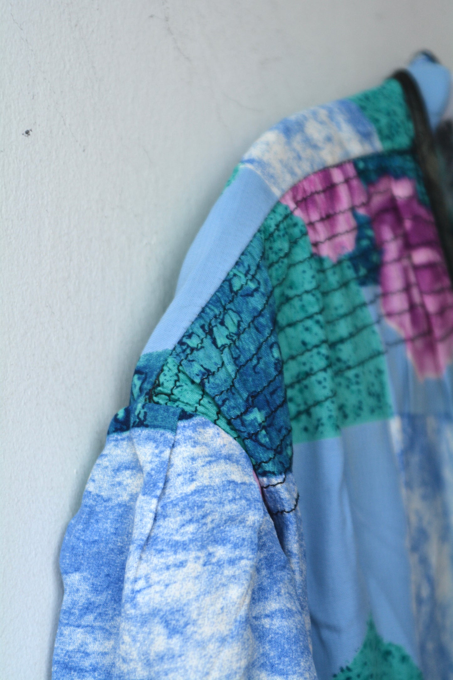 Blusa Vintage Viscosa Rose Patchwork Made in Italy