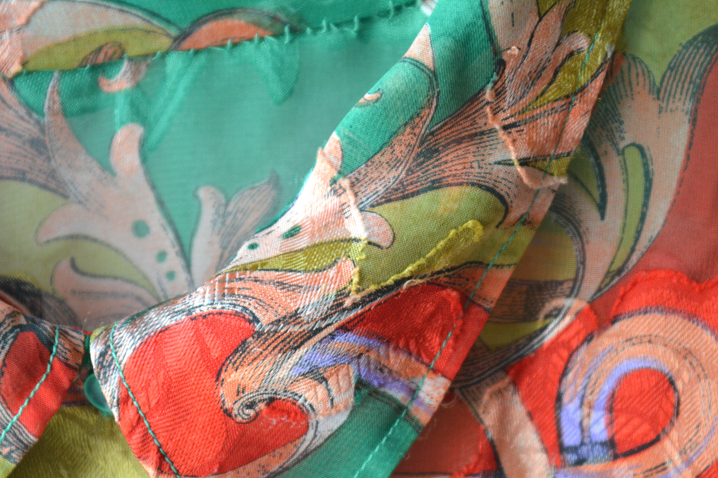 Camicia Vintage Barocca Stampa Carrozze – Seta/Viscosa – Taglia M