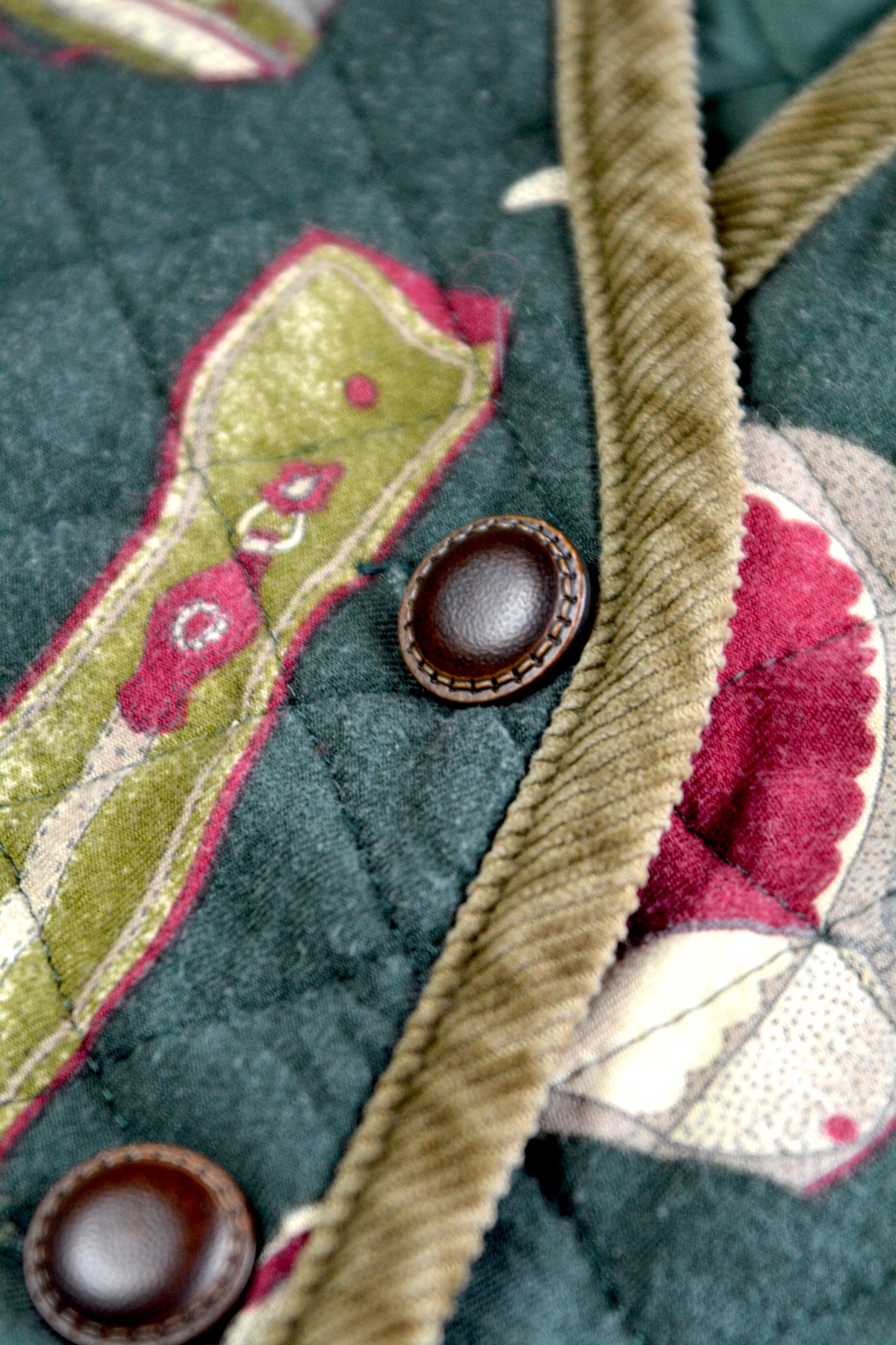 Gilet Trapuntato Vintage Fantasia Equestre