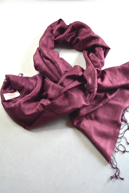 Egon Furstenberg – Pashmina Bordeaux 30% Seta 70% Lana