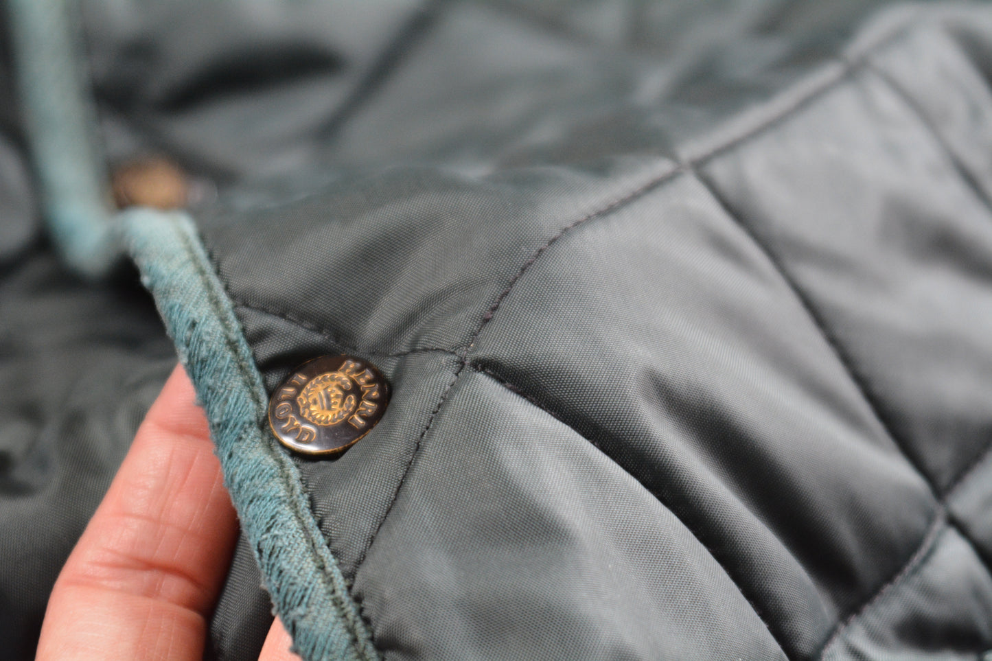Henri Lloyd – Giacca Trapuntata Verde Petrolio Taglia M Made in England