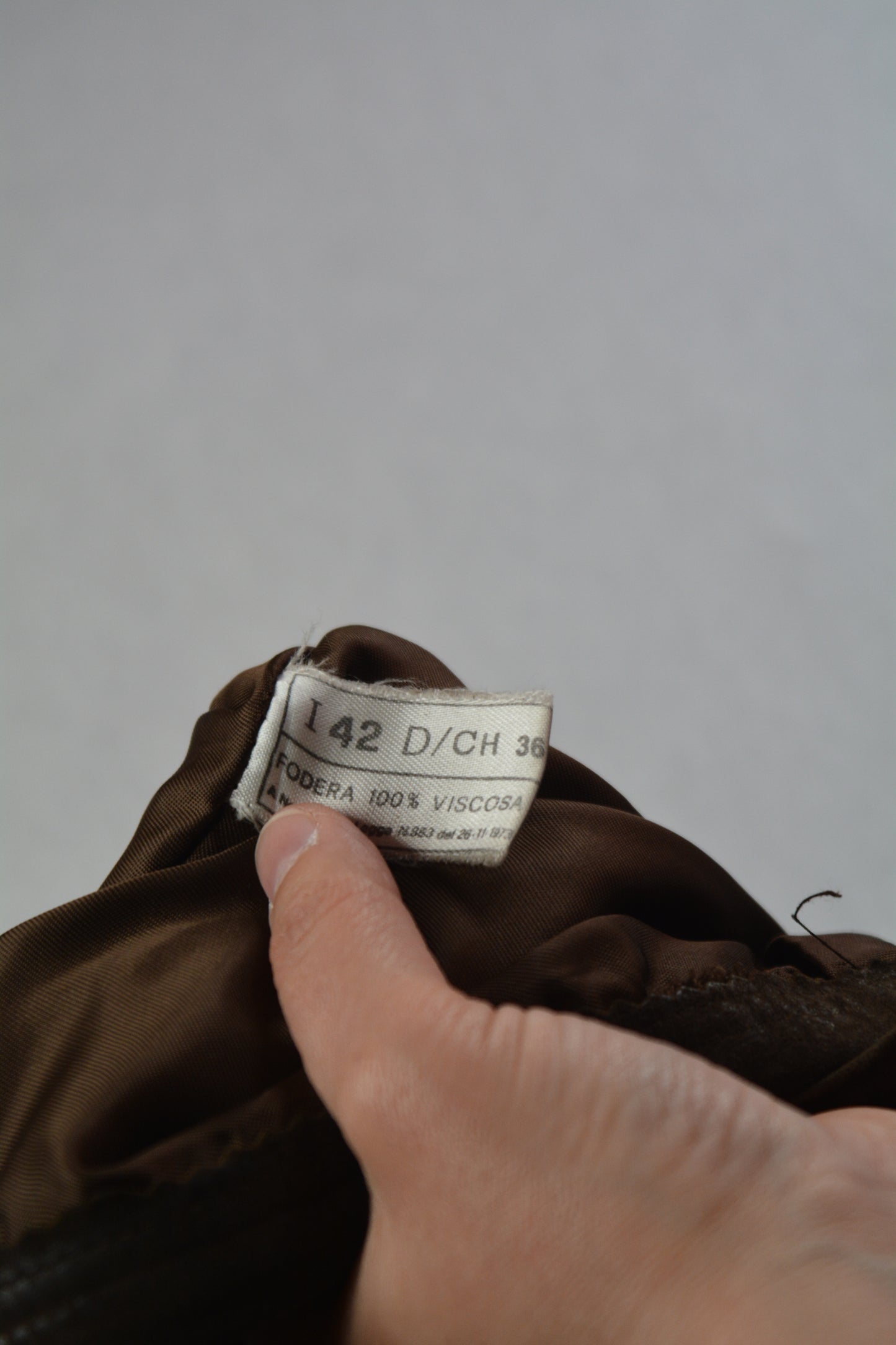 Fendi Roma – Gonna in Vera Pelle Scamosciata Marrone Taglia 42