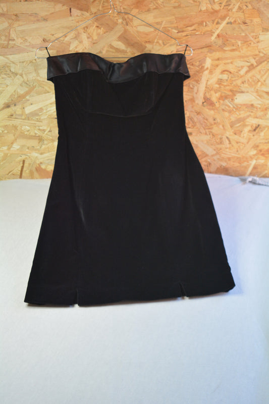 Abito Bustier Vintage Fiorucci – Velluto Nero