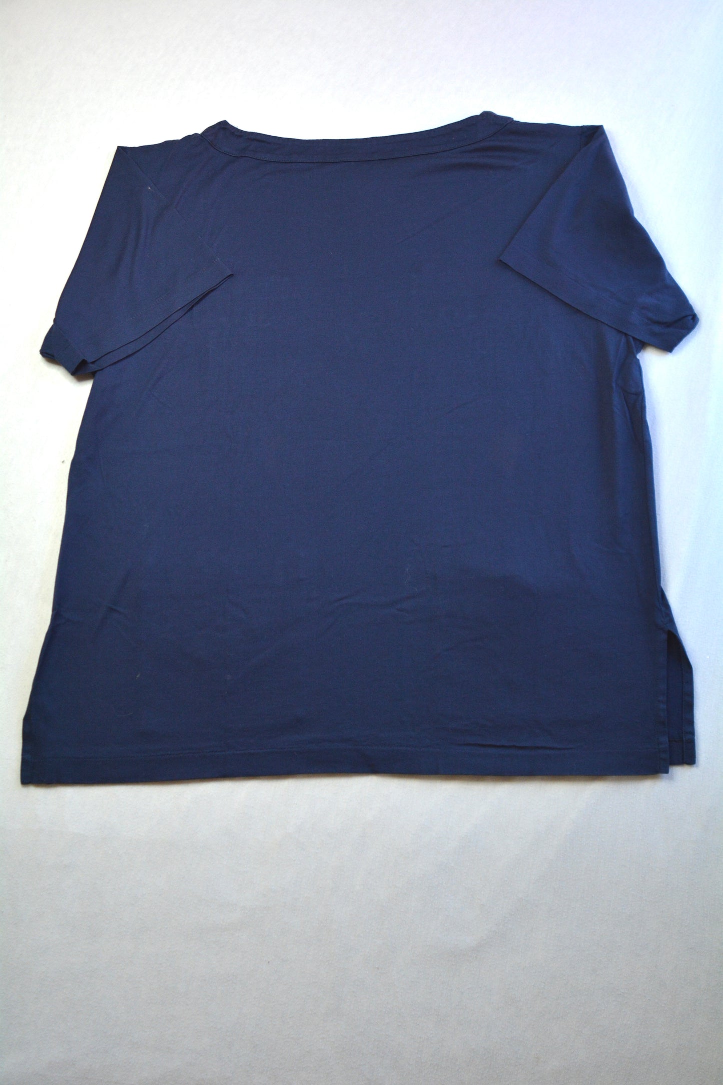 Laura Biagiotti Maglia — T-shirt Navy Ricami Dorati Vintage