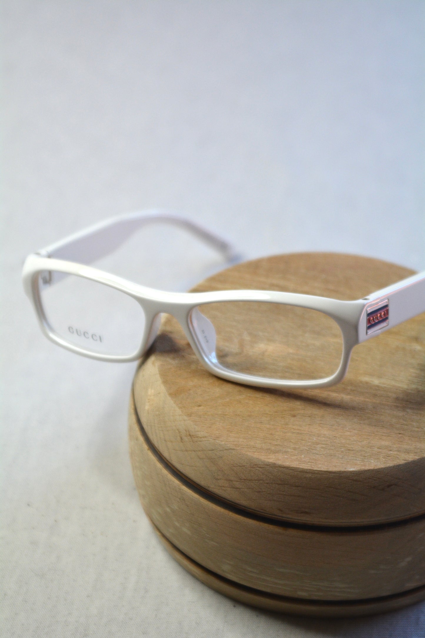 Gucci — Occhiali da Vista Vintage GG 1553 Bianchi con Custodia Originale