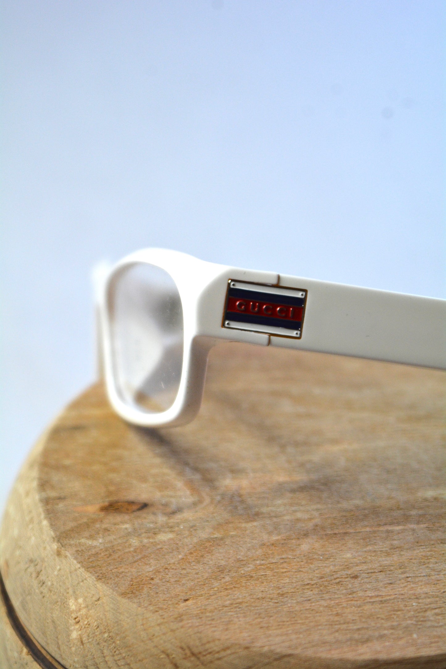 Gucci — Occhiali da Vista Vintage GG 1553 Bianchi con Custodia Originale