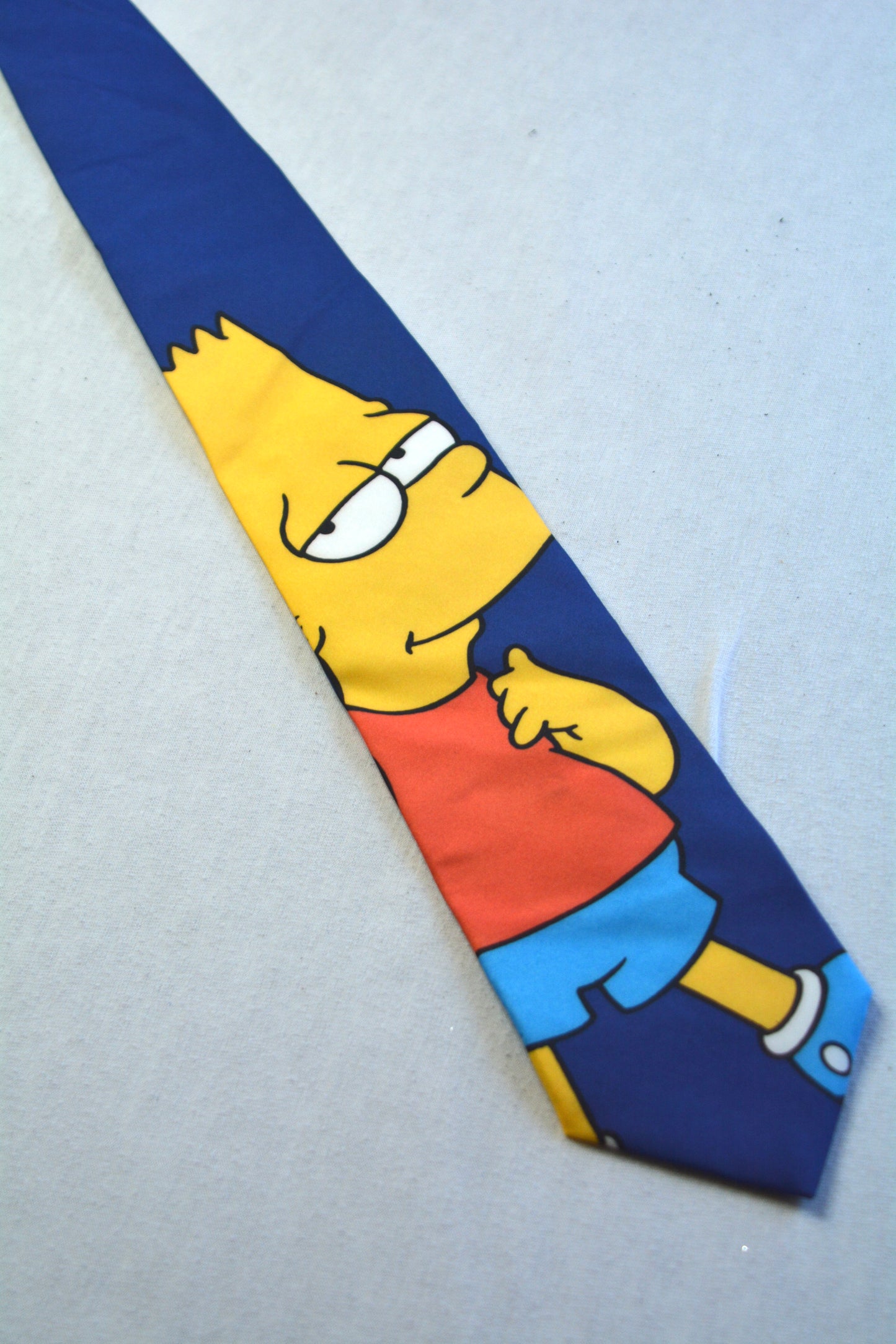 The Simpsons — Cravatta Vintage Bart Simpson Blu 1998 Made in USA
