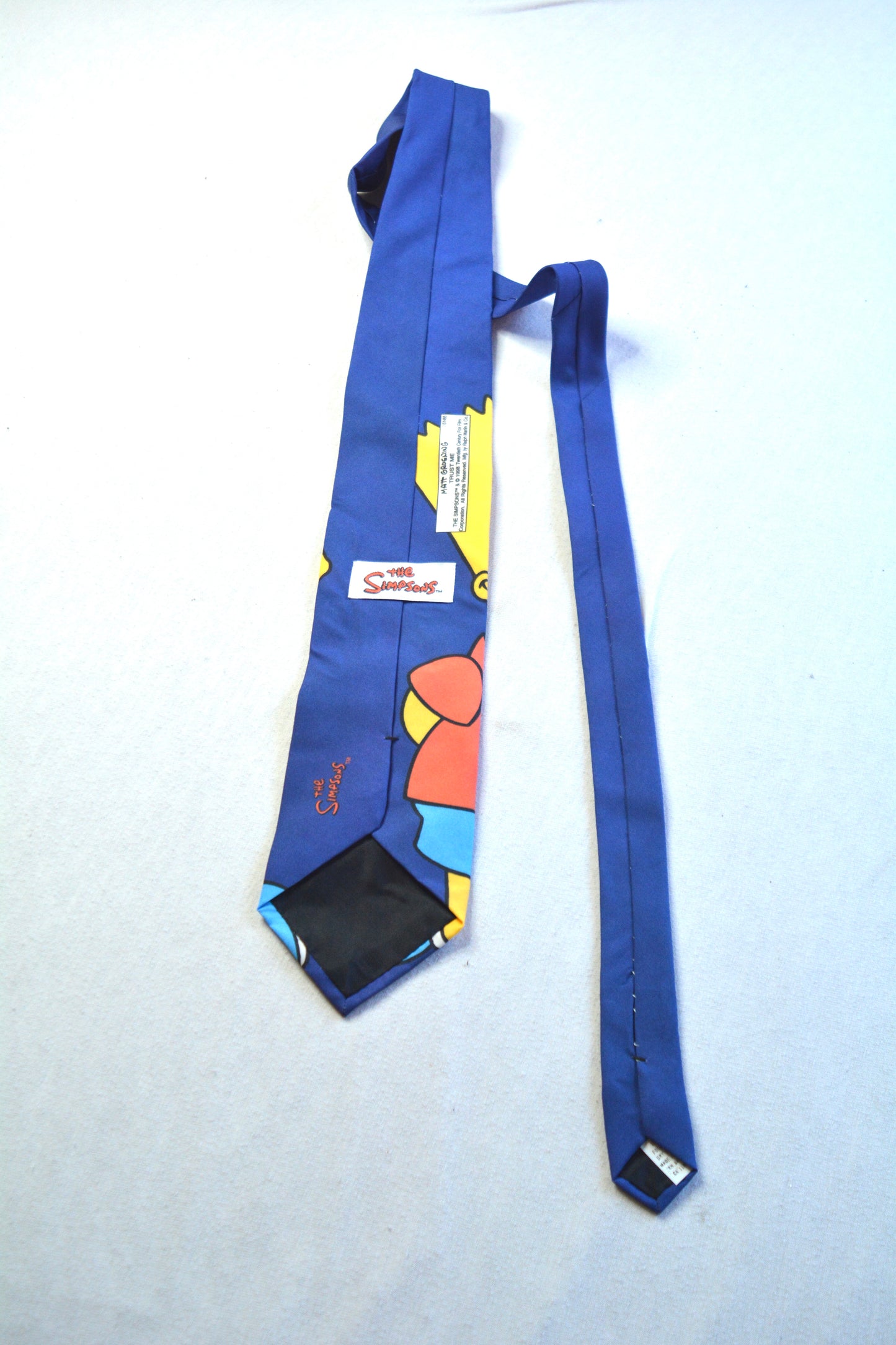 The Simpsons — Cravatta Vintage Bart Simpson Blu 1998 Made in USA