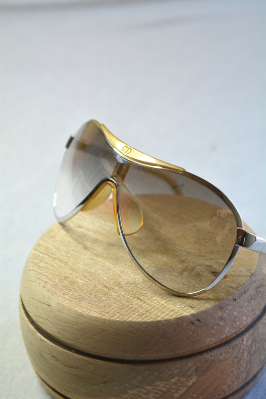 Christian Dior — Occhiali da Sole Aviator Shield Vintage « Rodeo Drive » Made in Austria