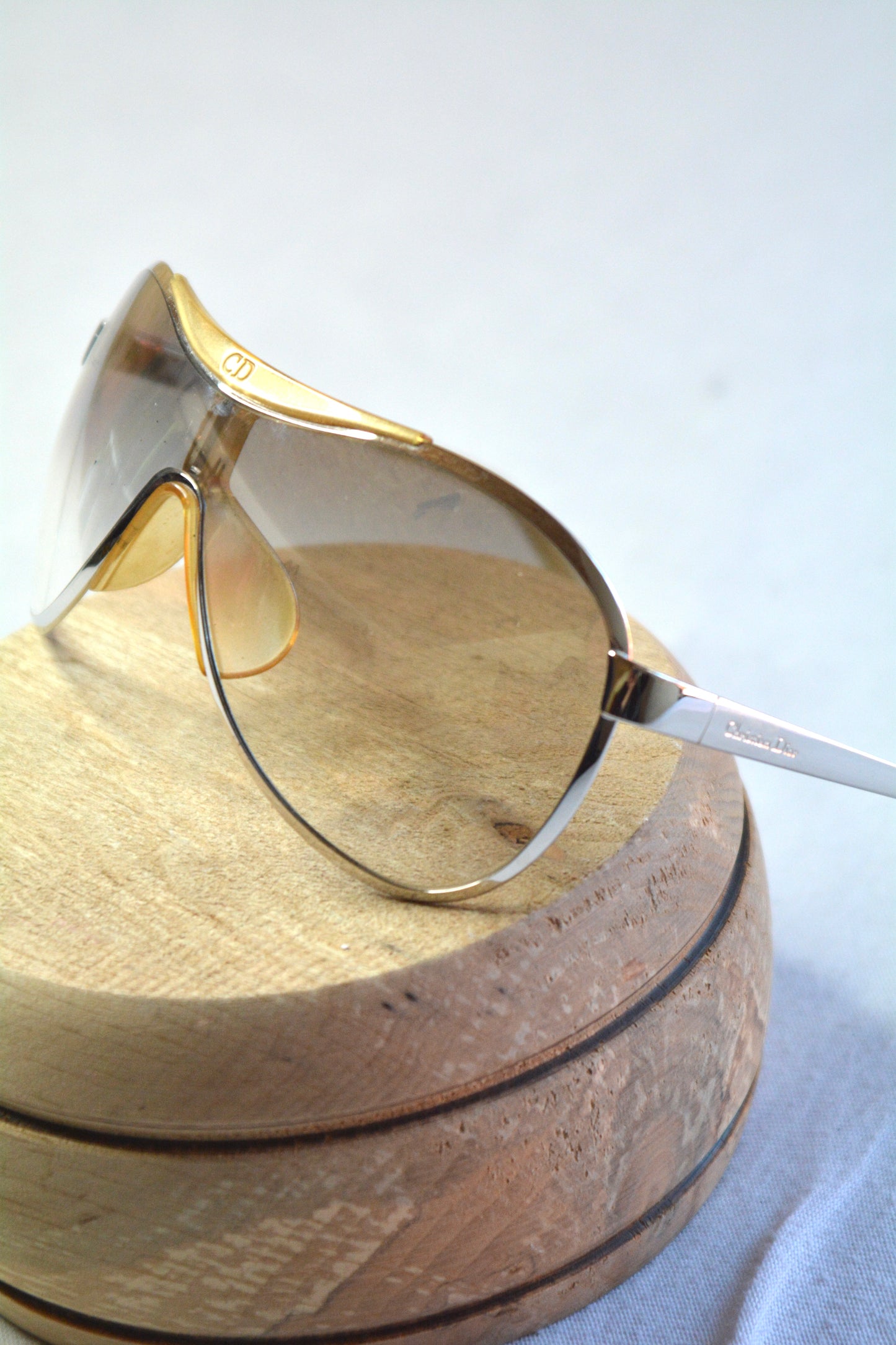 Christian Dior — Occhiali da Sole Aviator Shield Vintage « Rodeo Drive » Made in Austria
