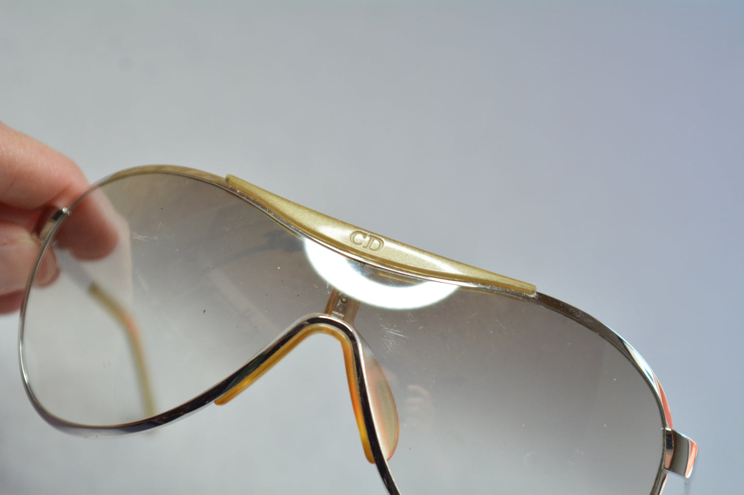 Christian Dior — Occhiali da Sole Aviator Shield Vintage « Rodeo Drive » Made in Austria