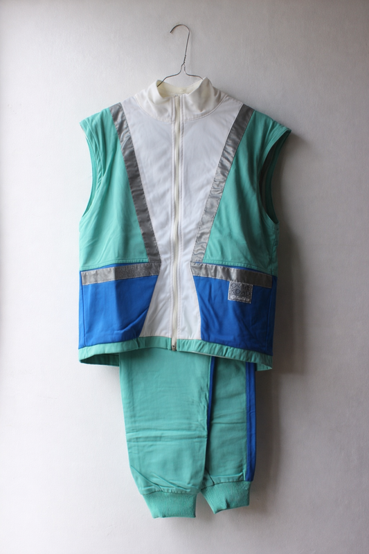 Tuta Lotto On The Road vintage turchese blu bianca - Made in Italy
