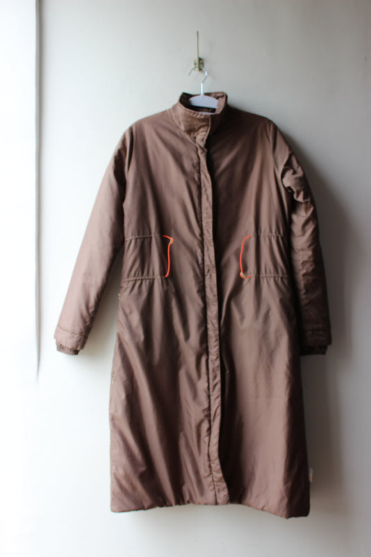 Piumino Lungo Vintage Nike Beige Taupe Taglia S