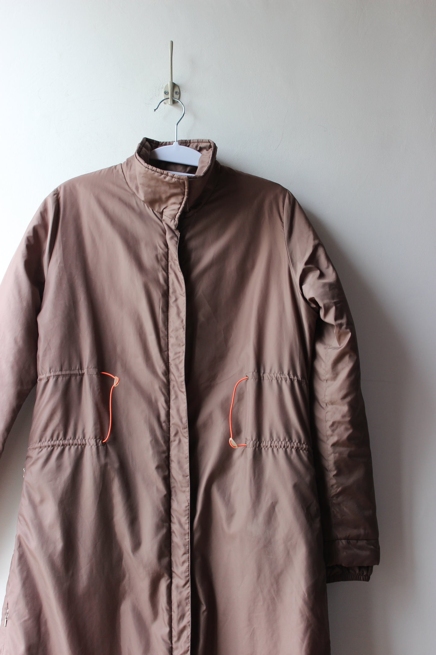 Piumino Lungo Vintage Nike Beige Taupe Taglia S