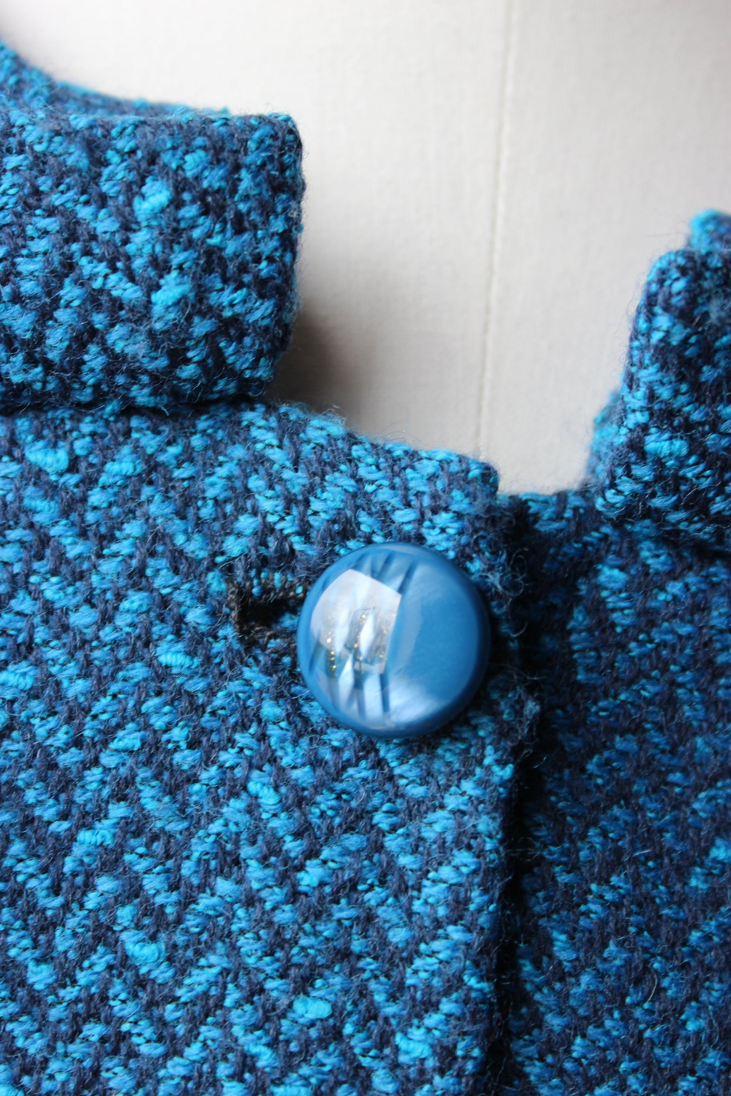 LUCIANO SOPRANI Vintage Abito Blu Petrolio  - Made in Italy
