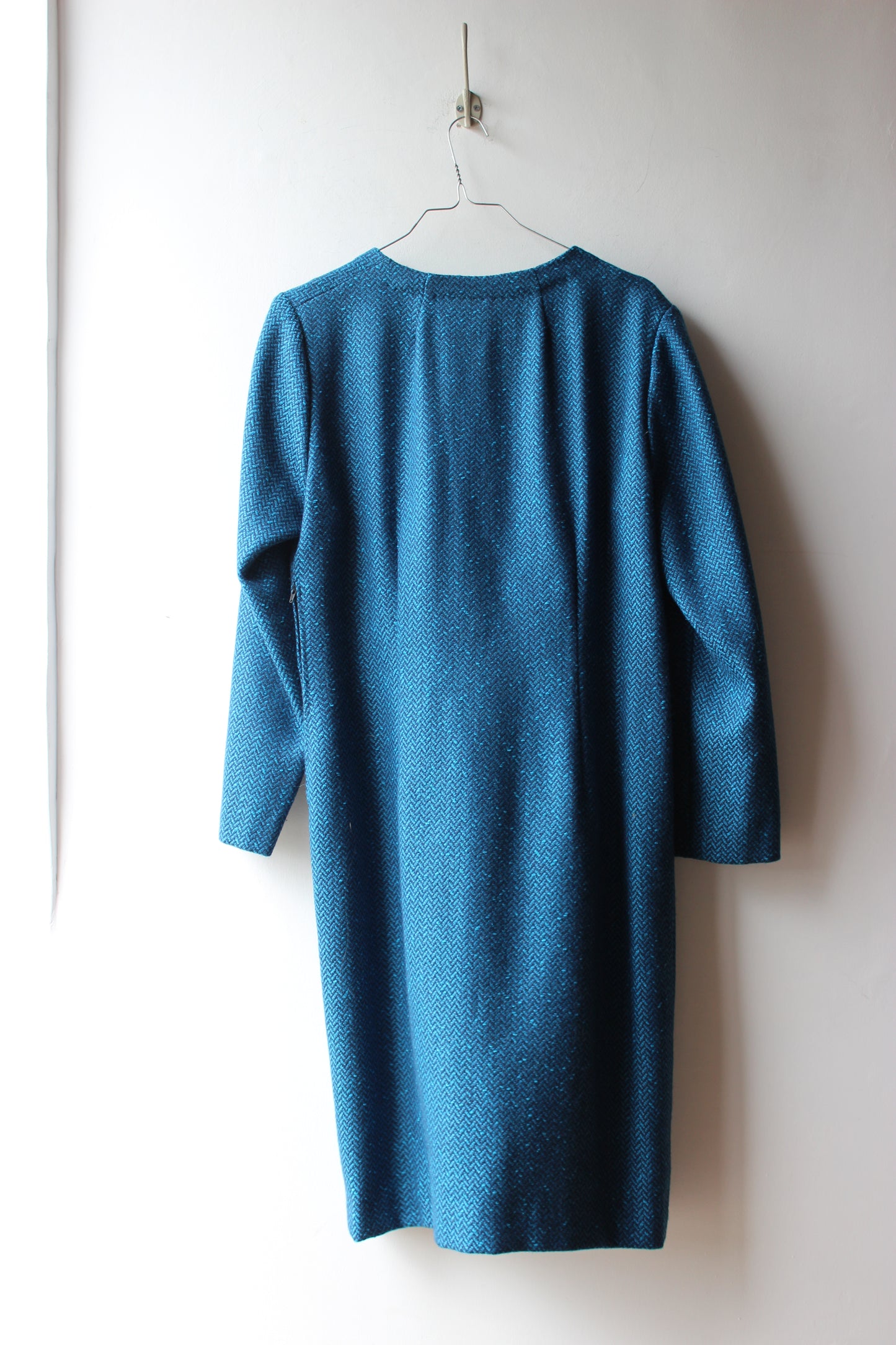 LUCIANO SOPRANI Vintage Abito Blu Petrolio  - Made in Italy