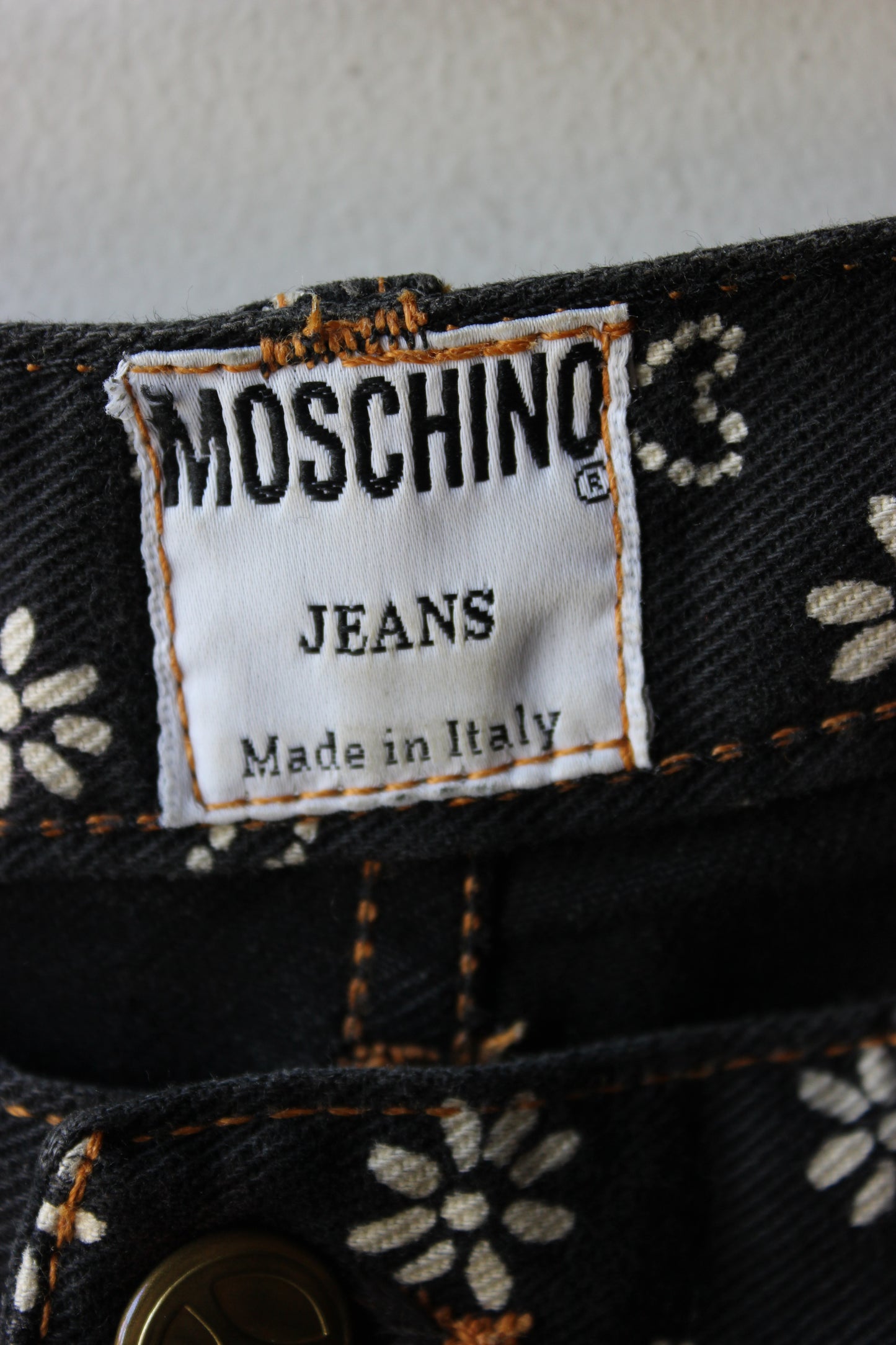 Jeans Moschino - Fantasia Margherite e Cuori Neri
