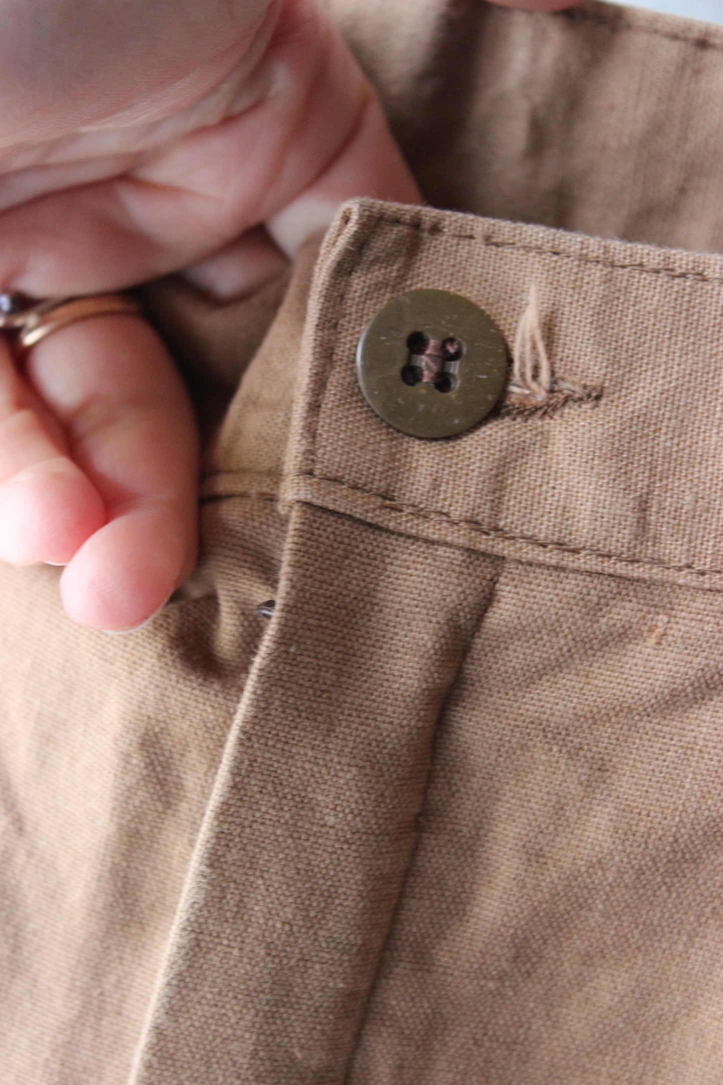 Pantaloni Vintage Cherokee - Lino e Cotone Cammello