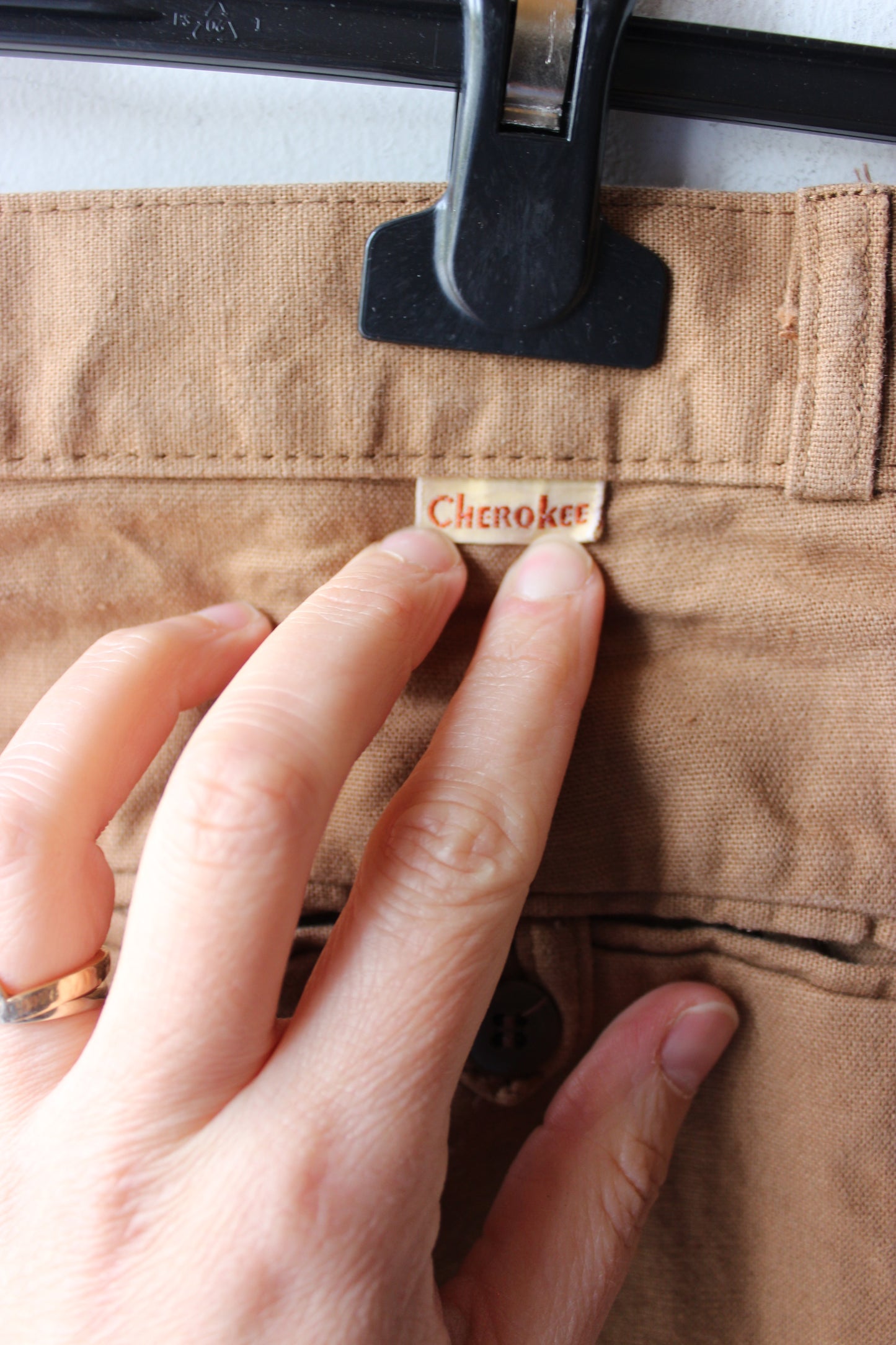 Pantaloni Vintage Cherokee - Lino e Cotone Cammello