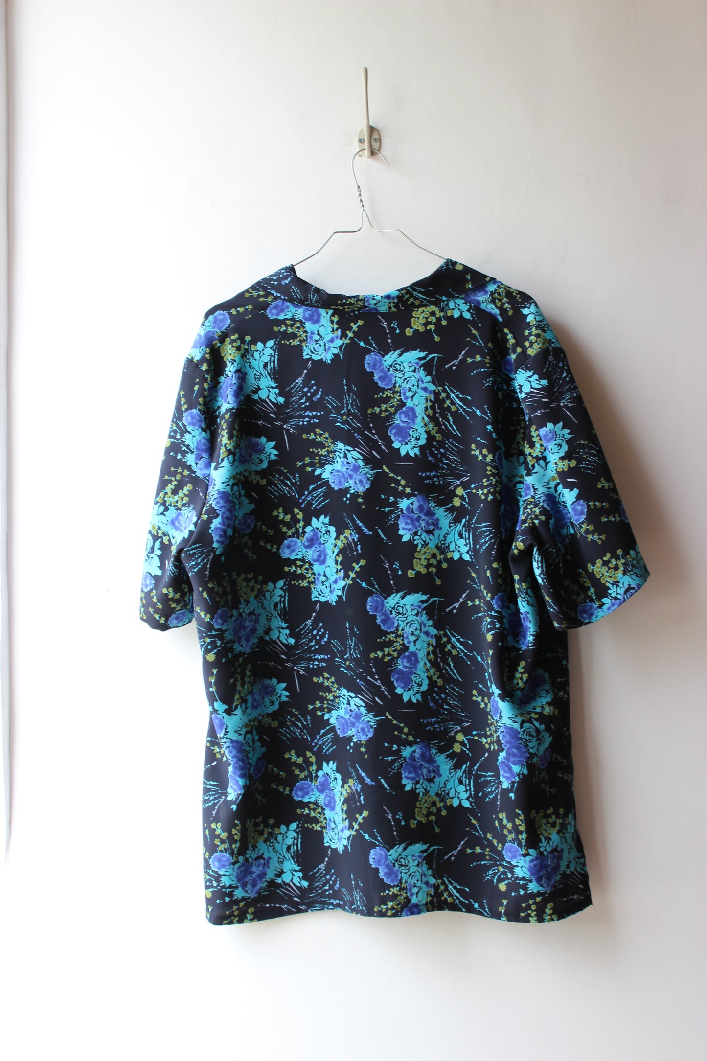Camicia Floreale Vintage Blu e Turchese