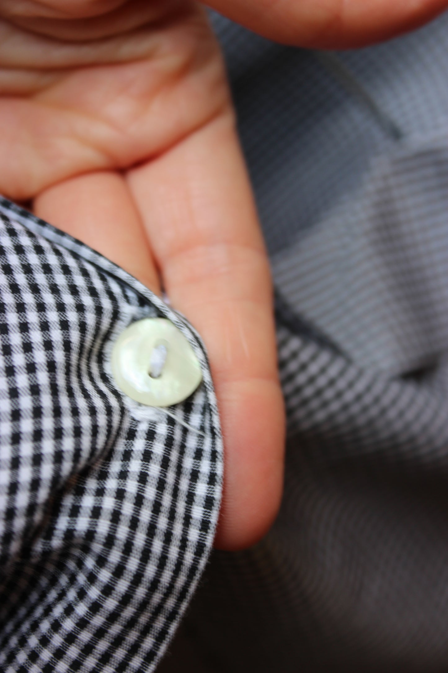 Camicia Giacca Vintage a Quadretti Vichy Neri