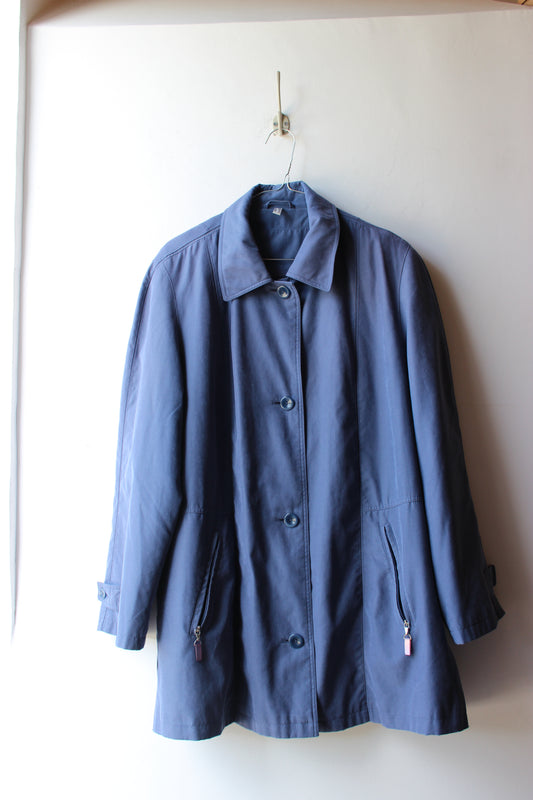 Trench Blu Vintage Anni '80 Taglia 44