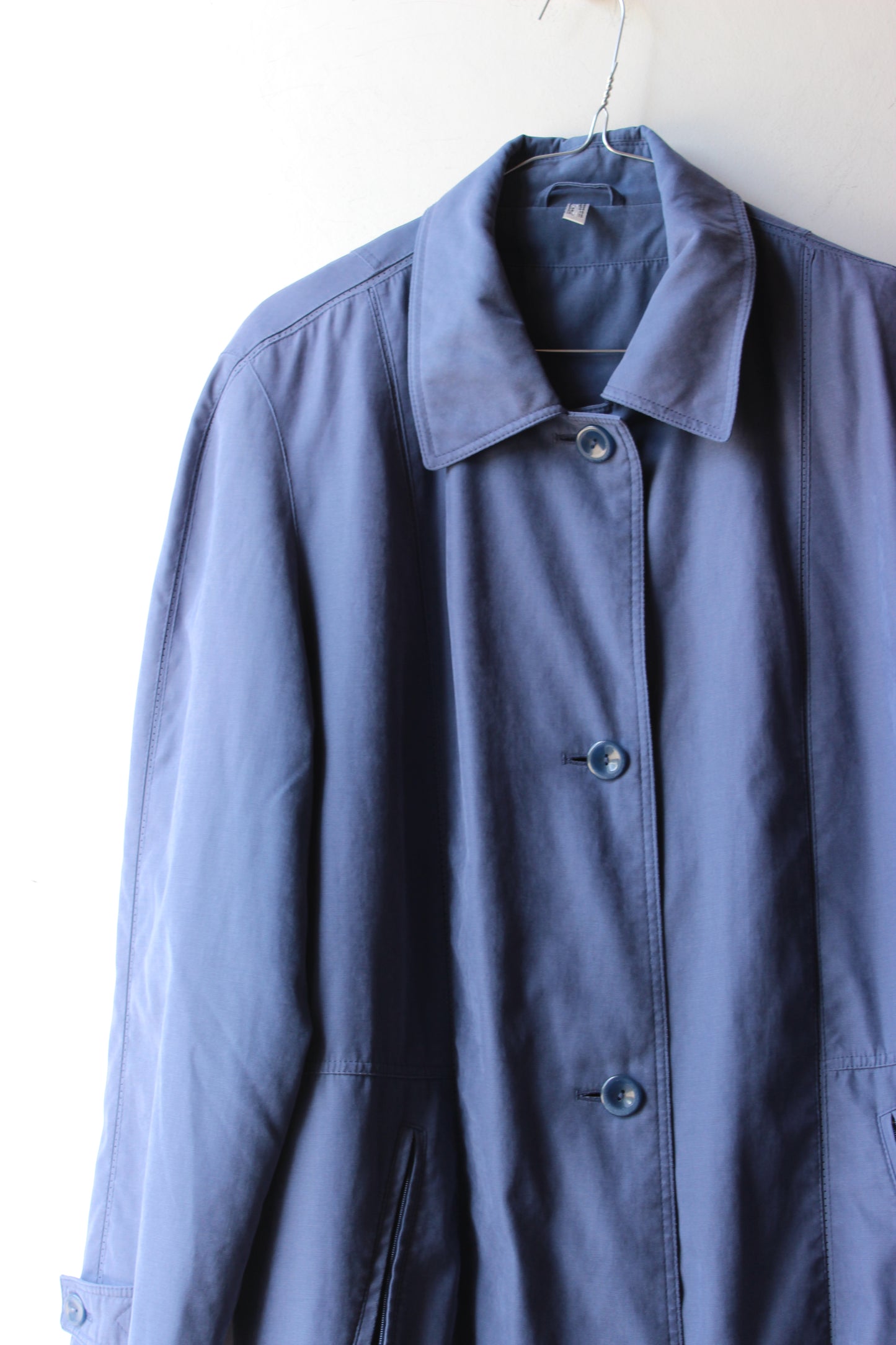 Trench Blu Vintage Anni '80 Taglia 44