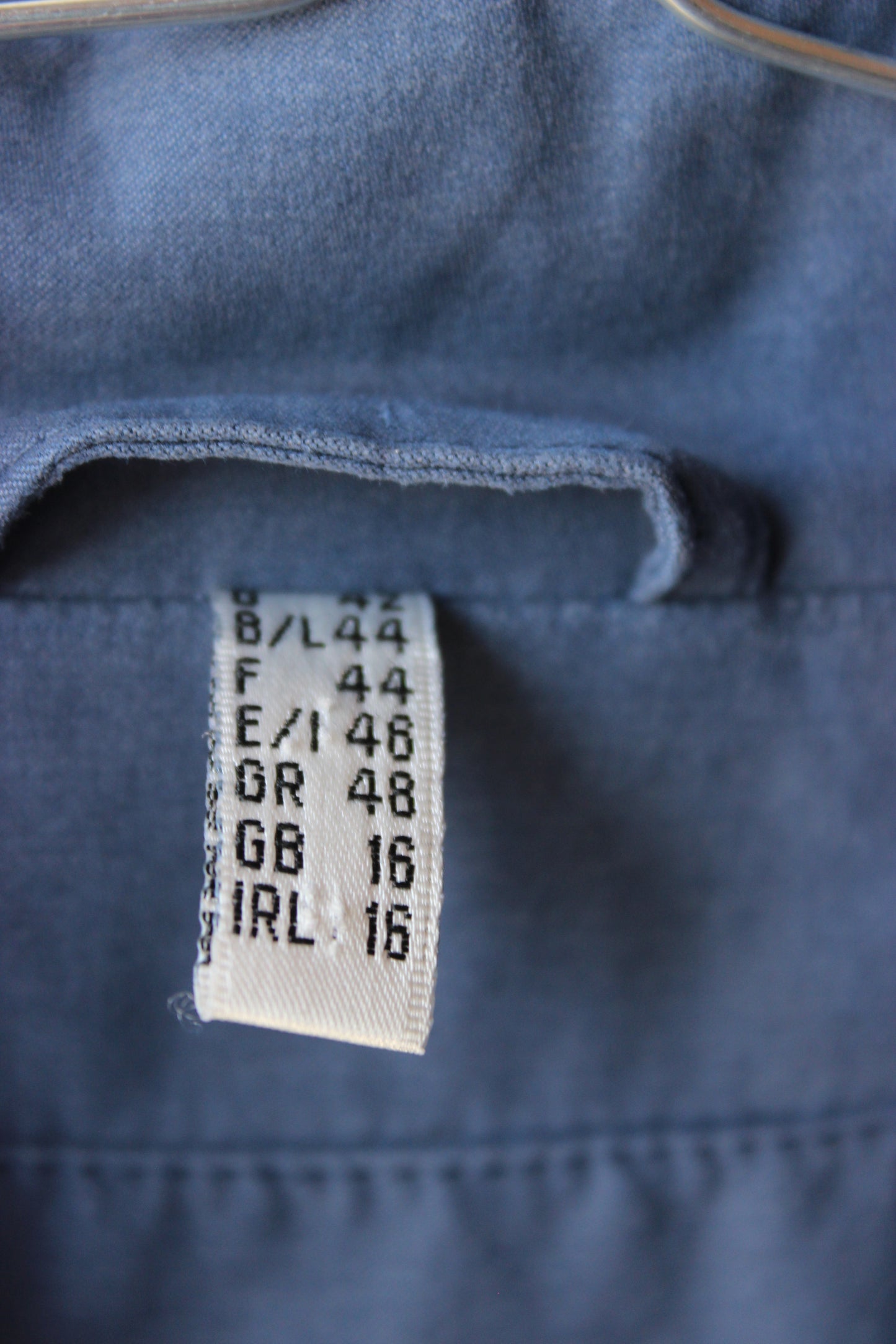 Trench Blu Vintage Anni '80 Taglia 44