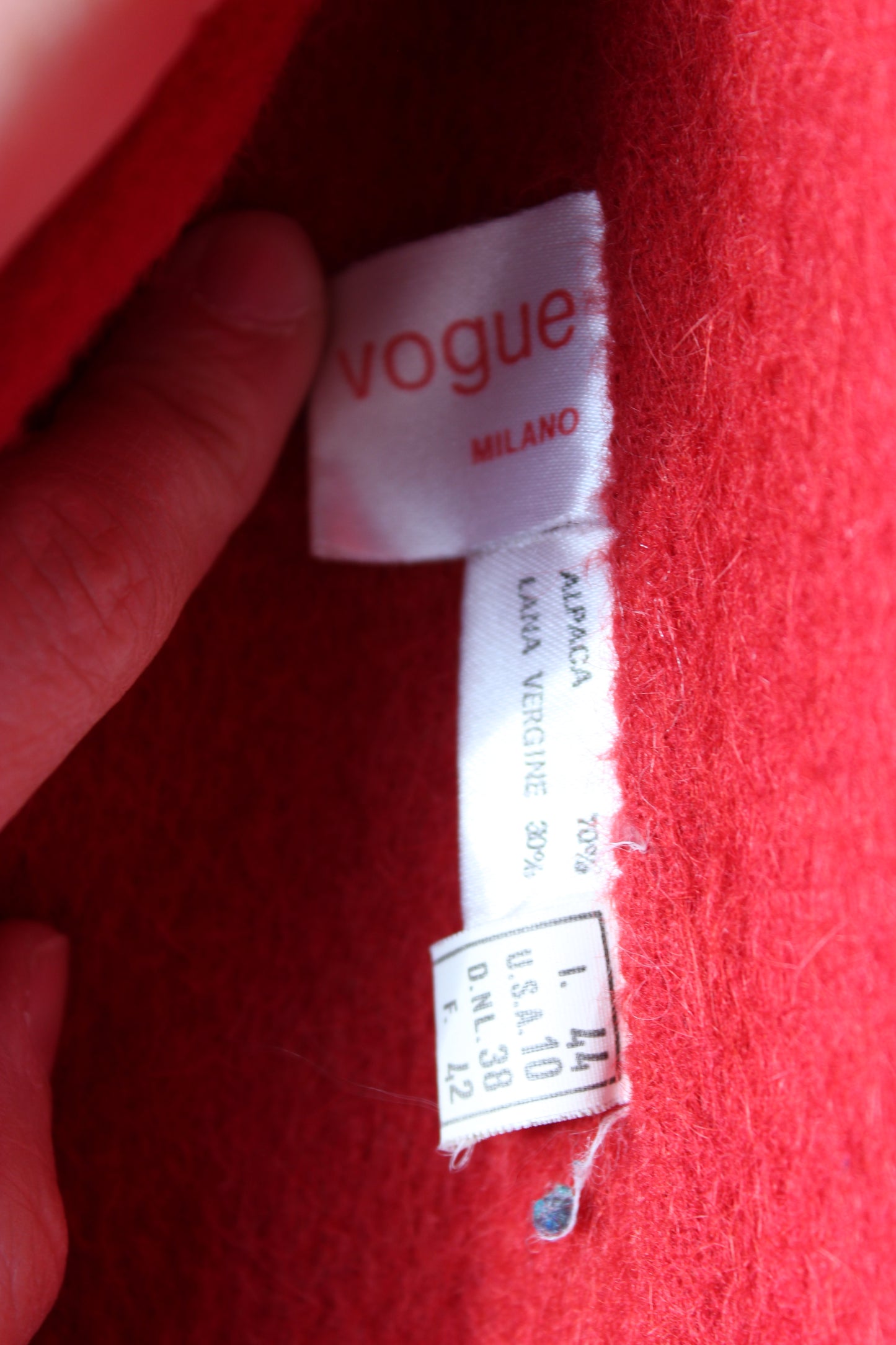 Cappotto Rosso Vogue Milano – Alpaca e Lana Vergine