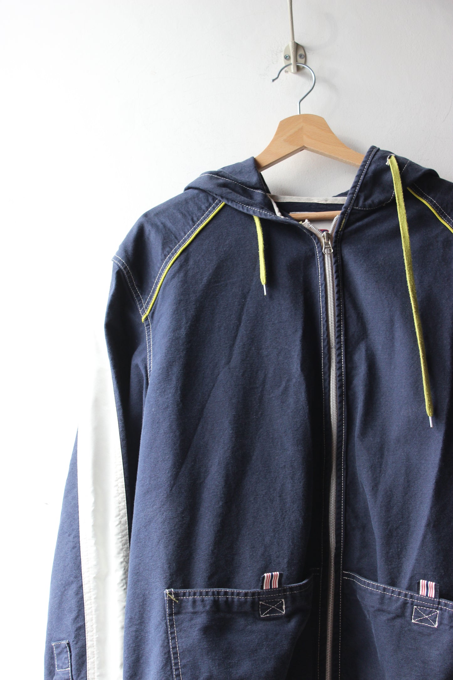 Giacca Sportiva Vintage Seven Blu Navy con Dettagli Fluo