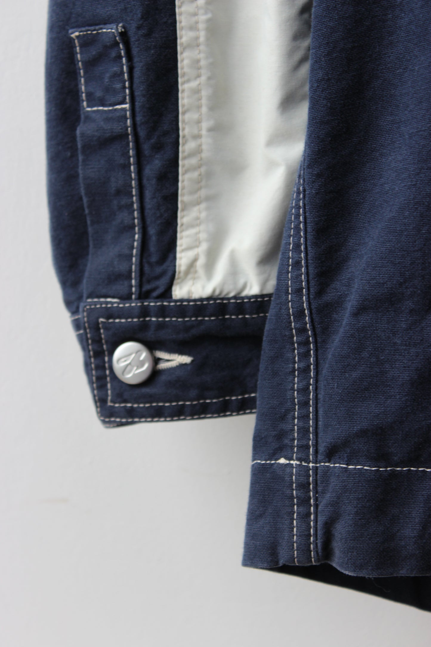 Giacca Sportiva Vintage Seven Blu Navy con Dettagli Fluo