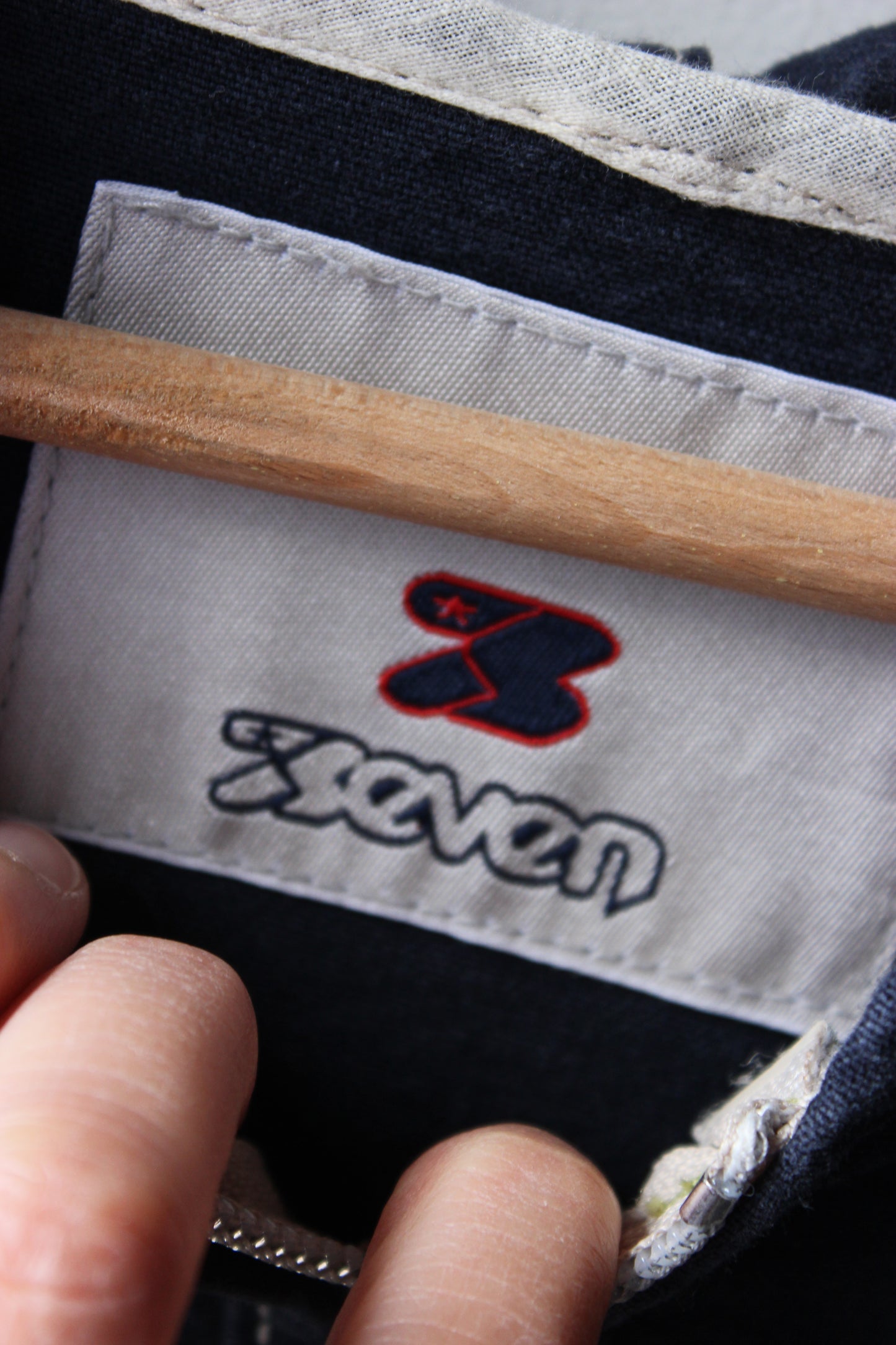 Giacca Sportiva Vintage Seven Blu Navy con Dettagli Fluo