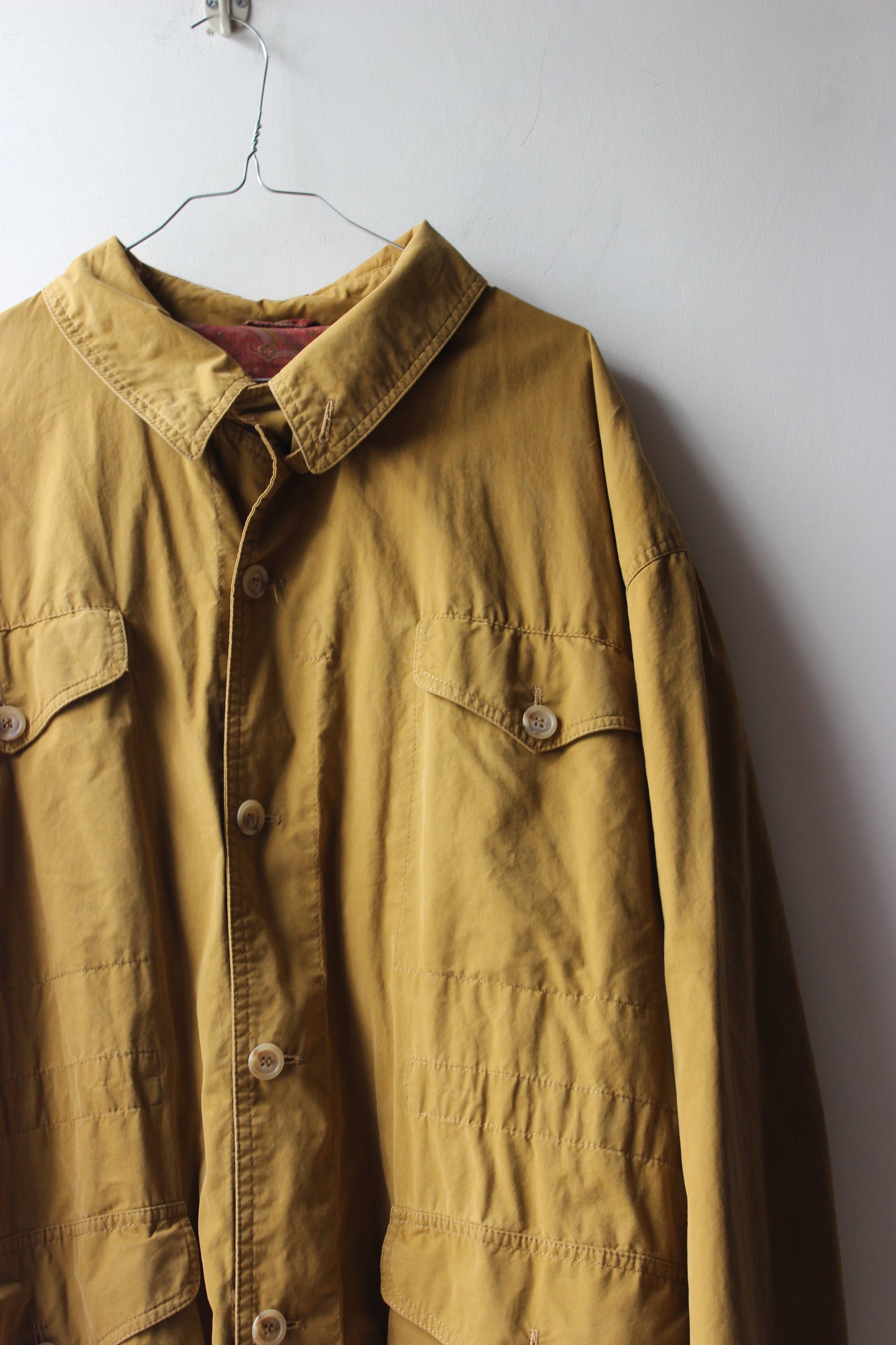 Duca d'Aosta Giacca Camicia Senape Vintage Oversize Anni '90