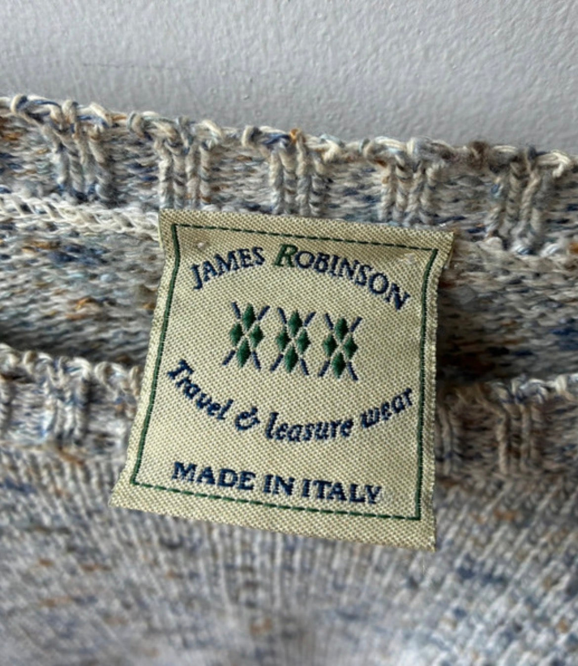 James Robinson Maglione Vintage Oversize Melange Anni 90 Made in Italy