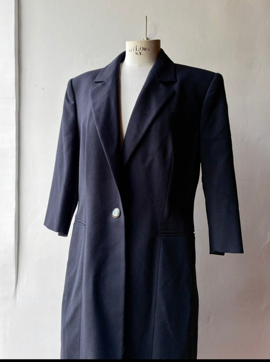 Gianfranco Ferré Studio Long Blazer Vintage – Blu Navy