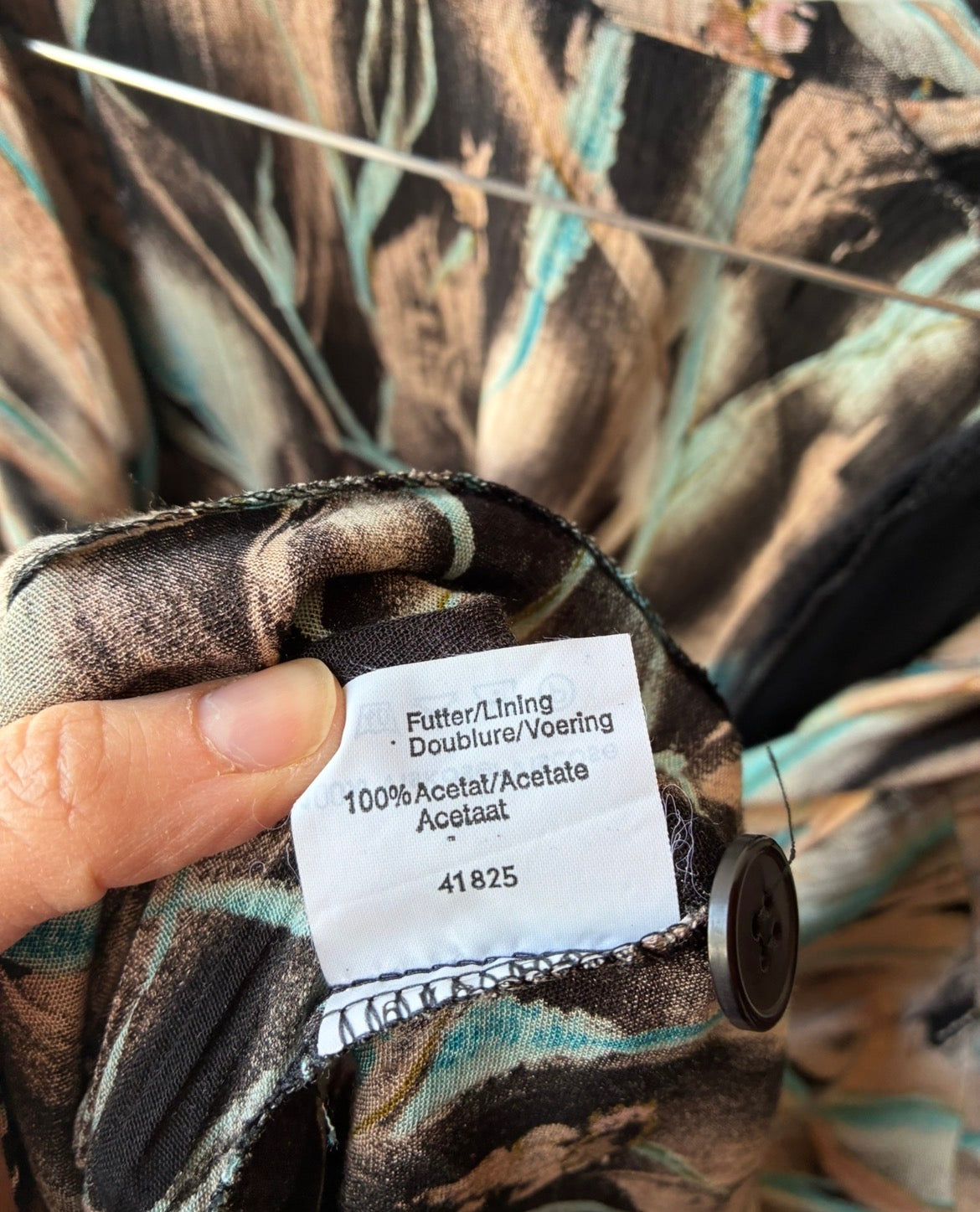 Giacca Vintage in Viscosa Stampa Astratta – Taglia 42