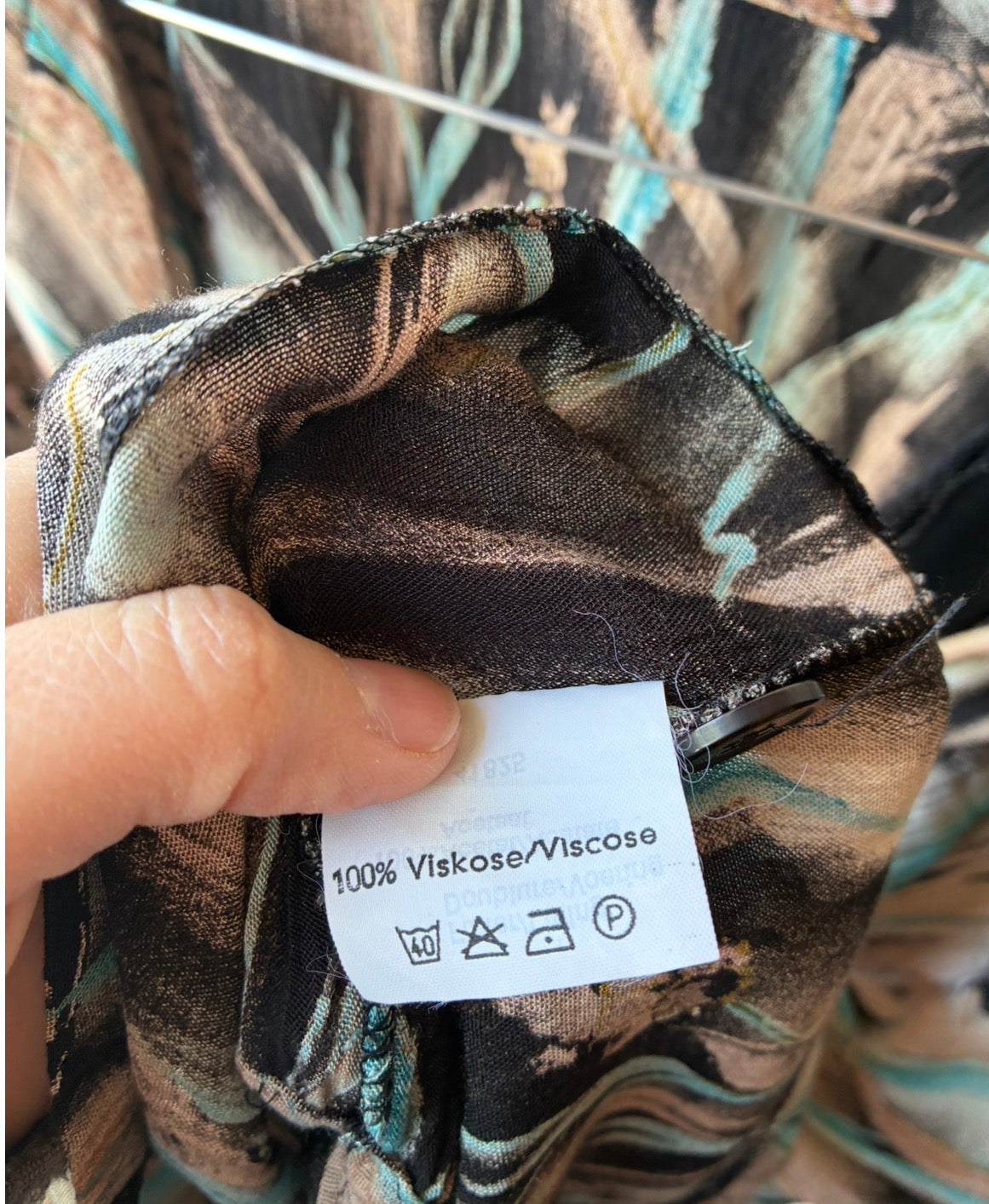 Giacca Vintage in Viscosa Stampa Astratta – Taglia 42