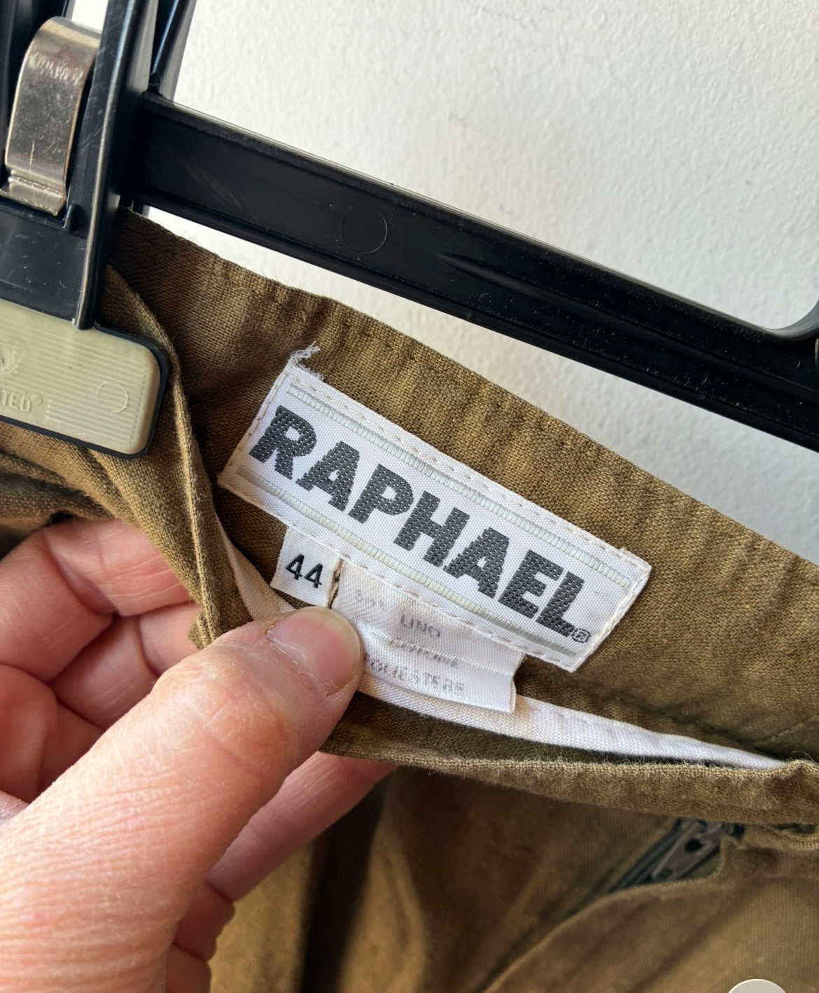 Raphael Pantaloni Lino Vintage Cachi – Taglia 44