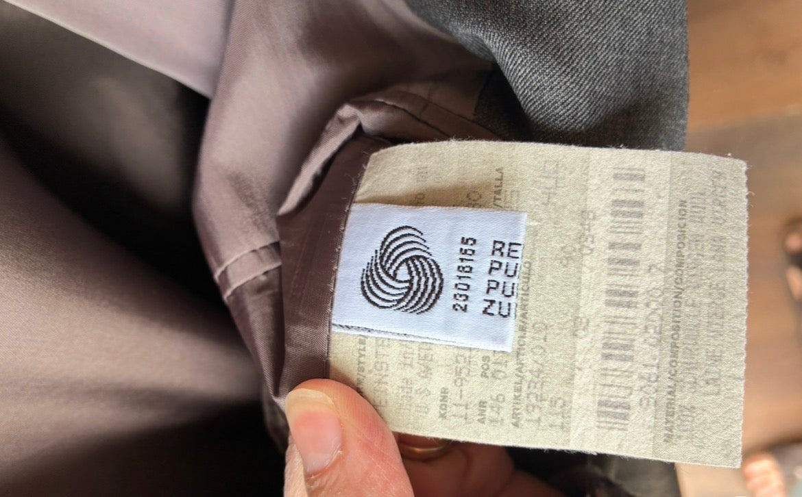 Blazer Hugo Boss Einstein/Omega Lana Vergine Grigio – Taglia 52 IT / L – Made in USA