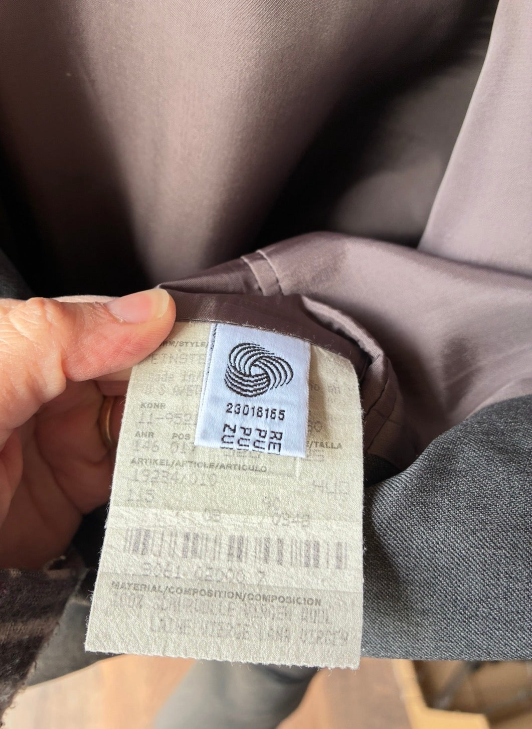Blazer Hugo Boss Einstein/Omega Lana Vergine Grigio – Taglia 52 IT / L – Made in USA