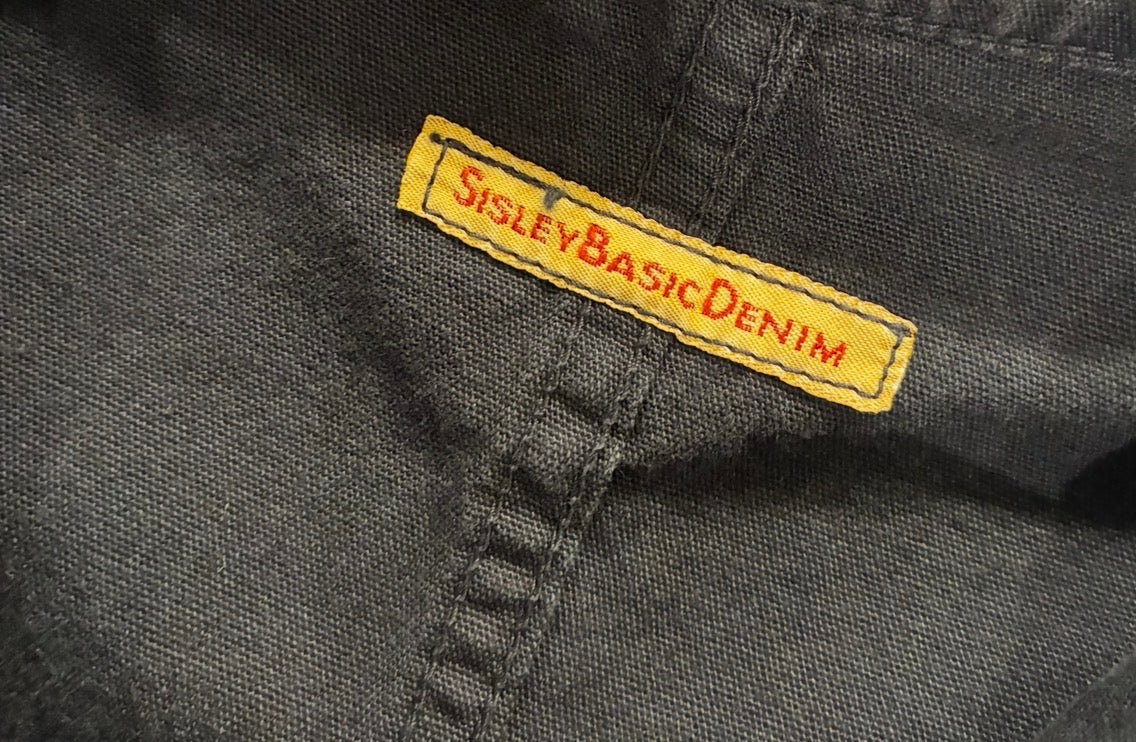 Sisley Basic Denim – Vestito Denim Blu Navy Lacci Frontali