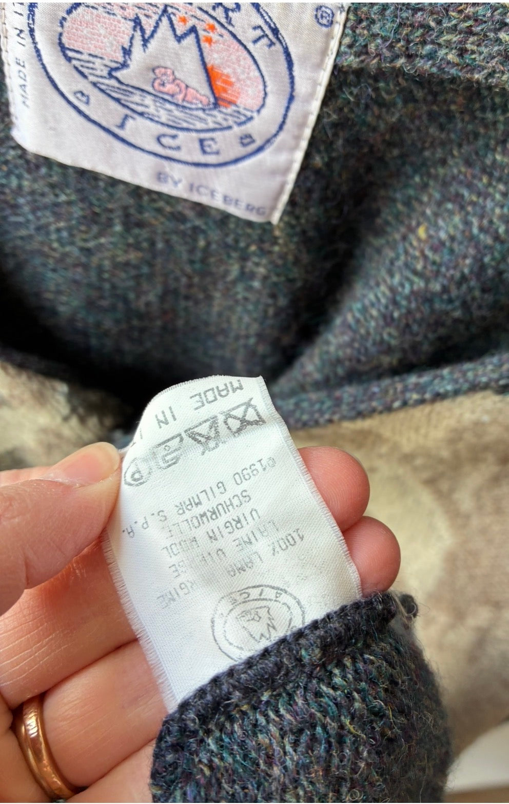 Sport Ice by Iceberg – Cardigan Vintage Jacquard Let It Snow