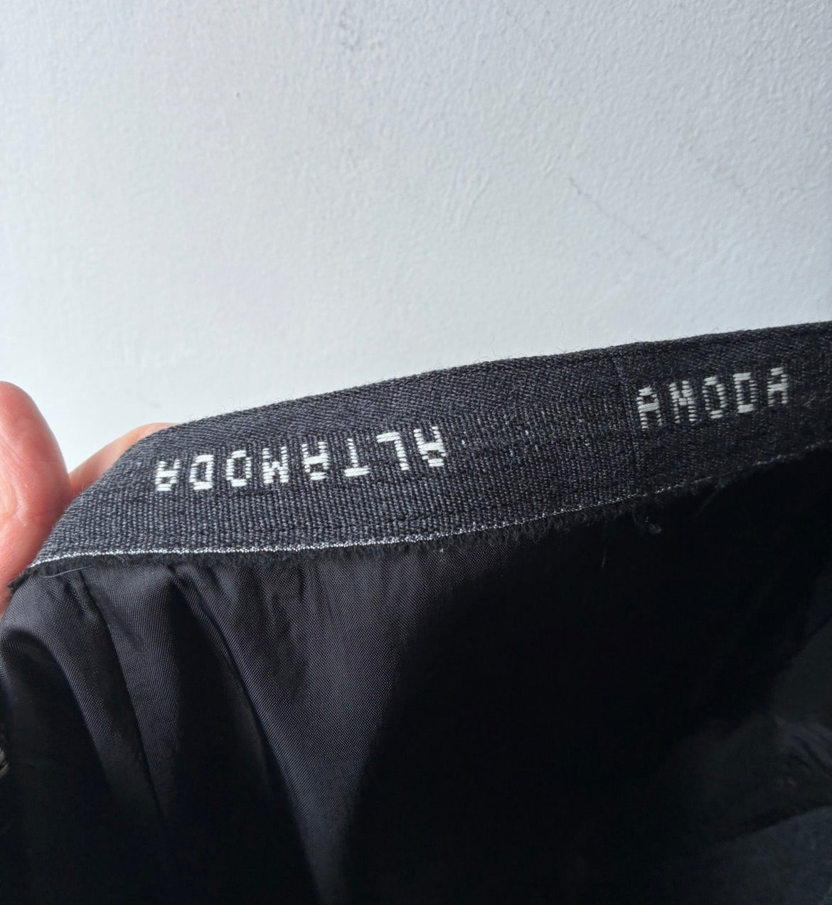 Gonna Midi Grigia Vintage – Altamoda Pura Lana Bottoni Madreperla