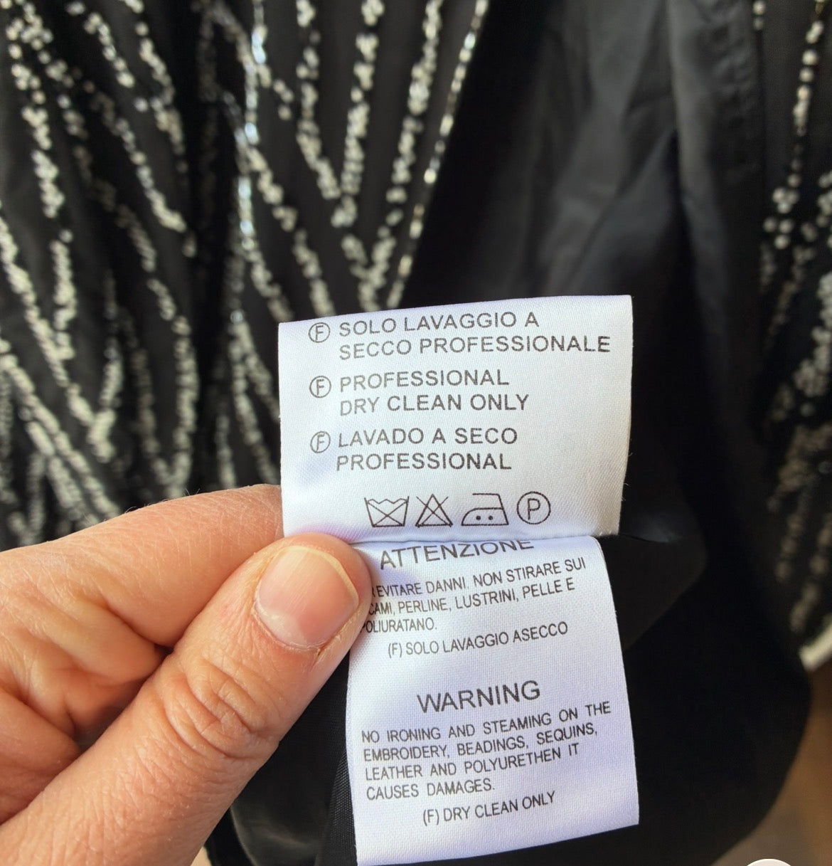 Musani Couture – Giacca Perline Nera